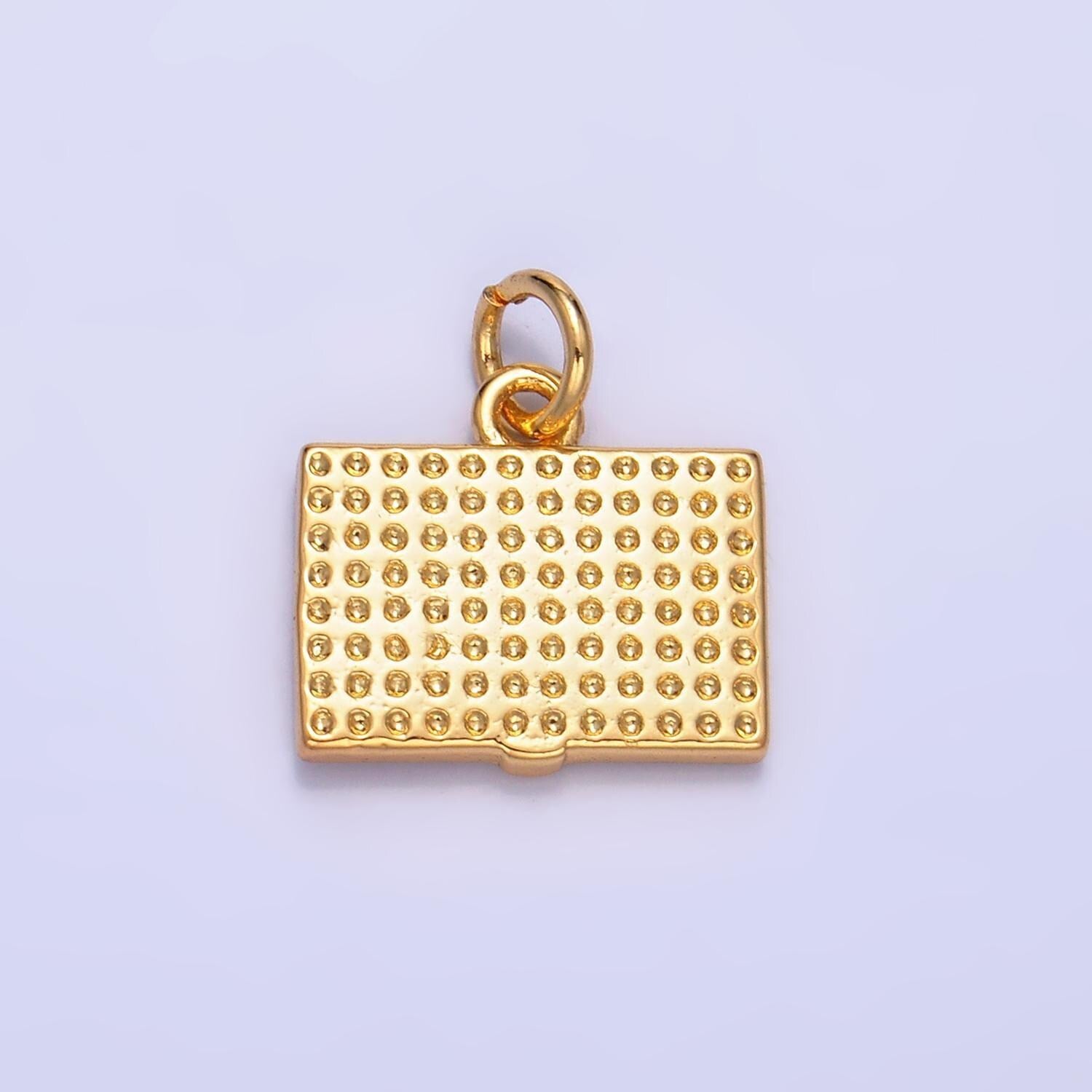 Dainty gold envelope letter love charms valentine red heart gold filled charms w275