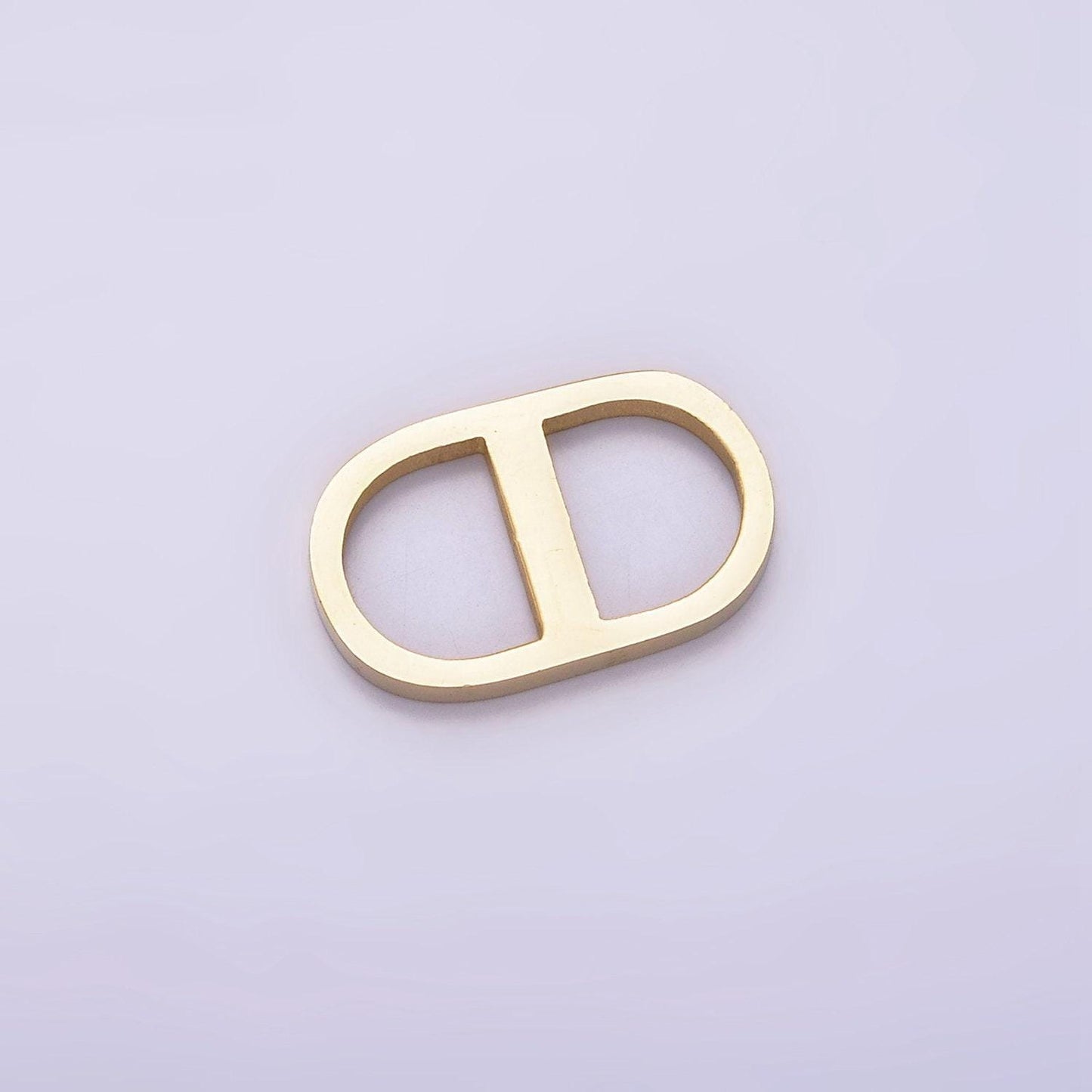 Stainless steel pill oblong paperclip link charm in gold & silver elongated link chain for necklace bracelet supply | z-507 z-508