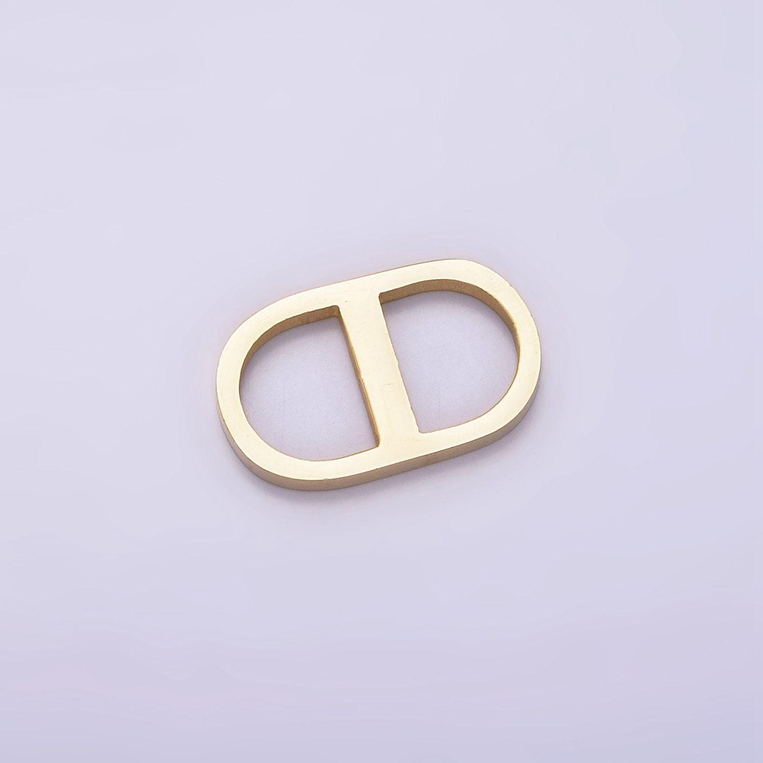 Stainless steel pill oblong paperclip link charm in gold & silver elongated link chain for necklace bracelet supply | z-507 z-508