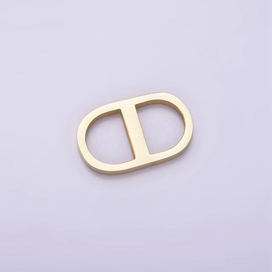 Stainless steel pill oblong paperclip link charm in gold & silver elongated link chain for necklace bracelet supply | z-507 z-508