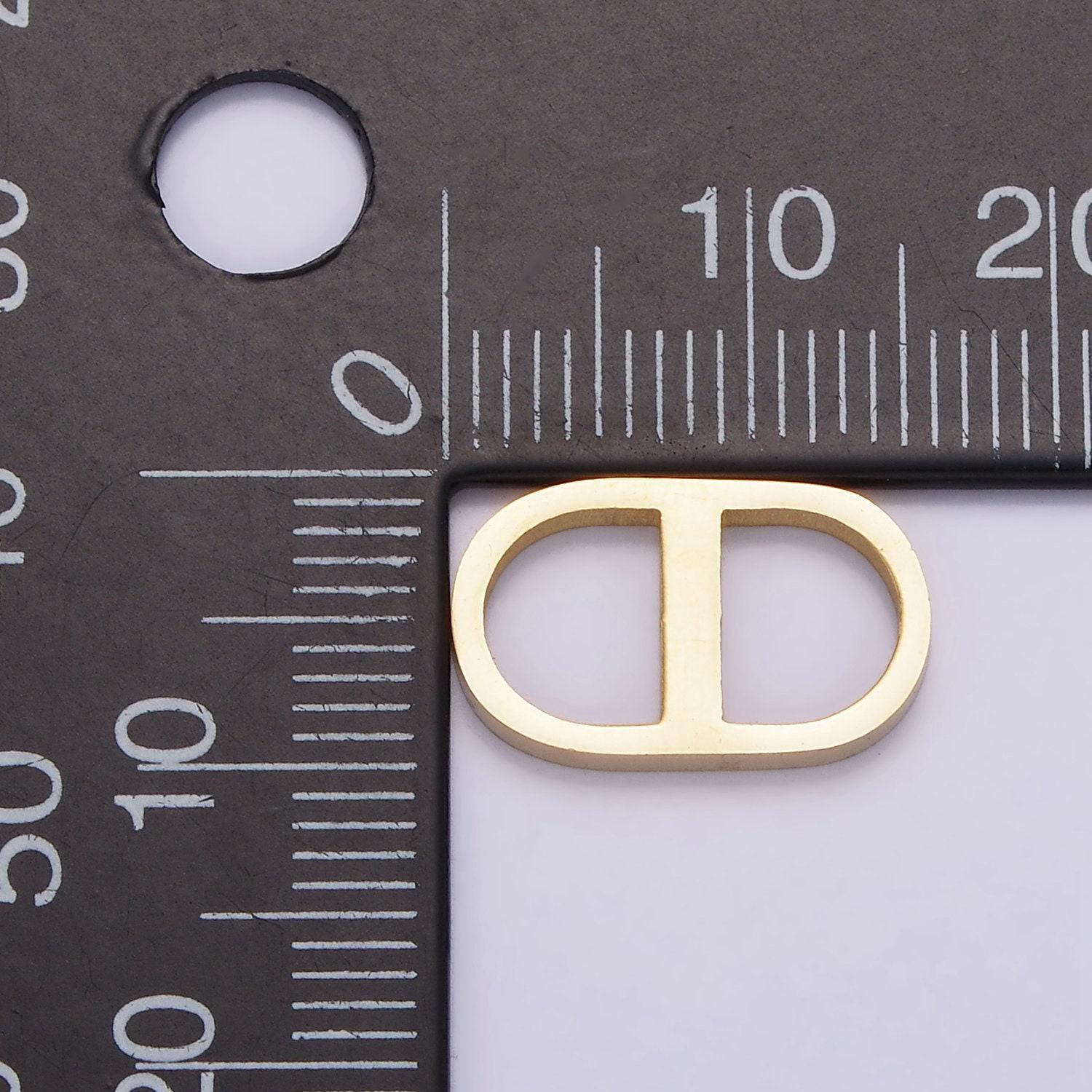 Stainless steel pill oblong paperclip link charm in gold & silver elongated link chain for necklace bracelet supply | z-507 z-508