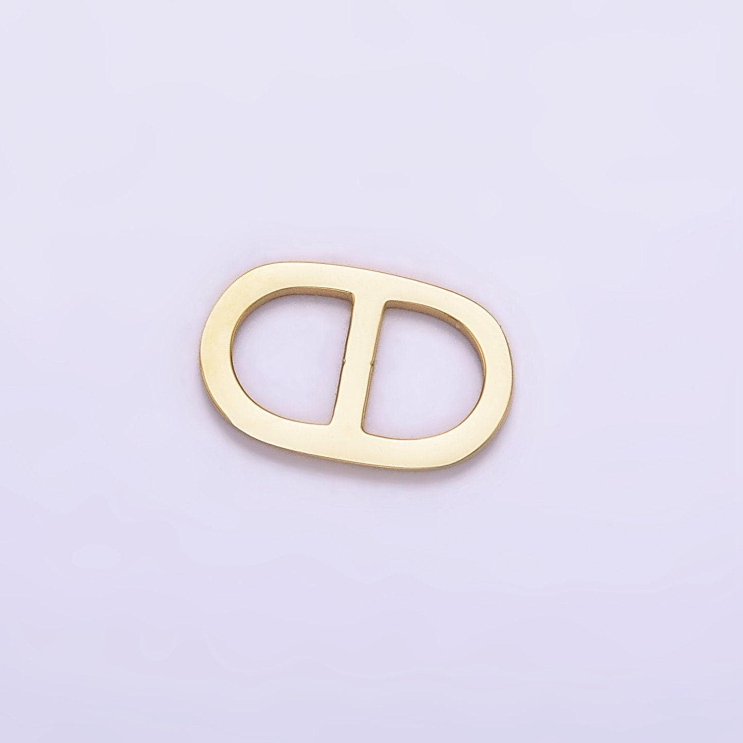 Stainless steel pill oblong paperclip link charm in gold & silver elongated link chain for necklace bracelet supply | z-507 z-508