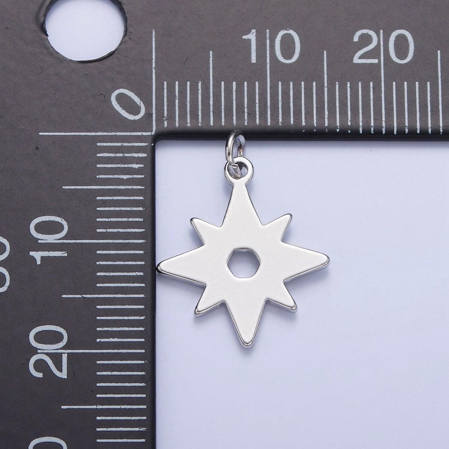 20x15mm open celestial star charm pendant, gold filled north star for diy jewelry making, w-463