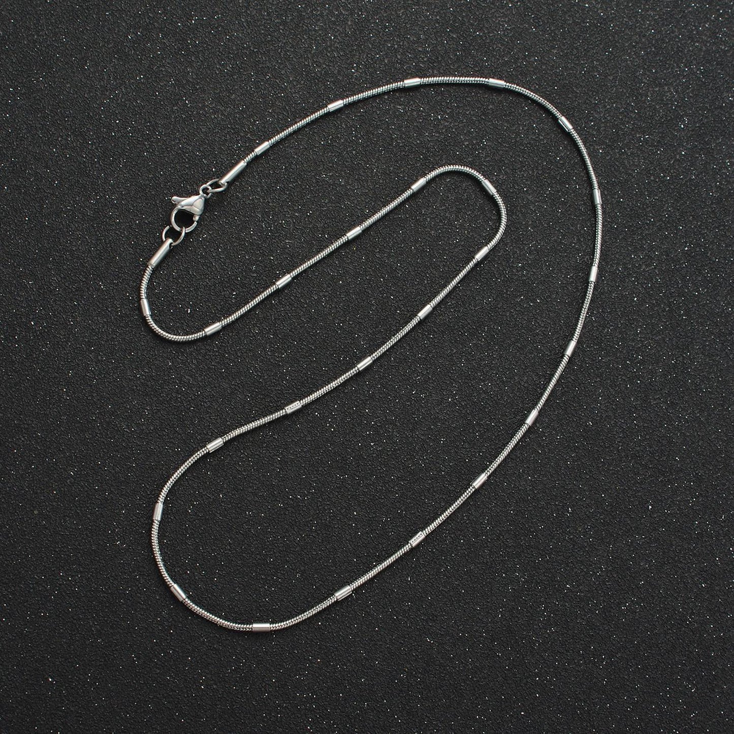 18 inch snake tube chain stainless steel necklace in gold & silver | wa-2612 wa-2613