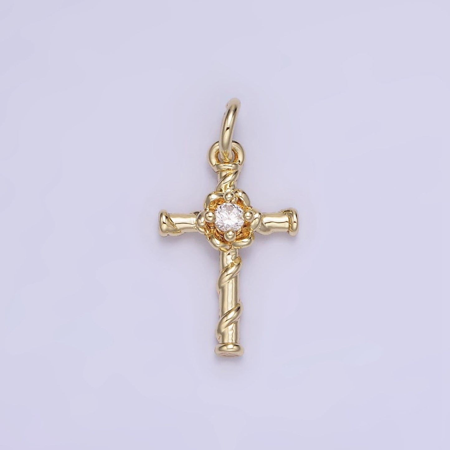 Mini 14k gold filled cross charm, dainty minimalist cross pendant, diy fashion jewelry making supply for necklace bracelet earring | ag718