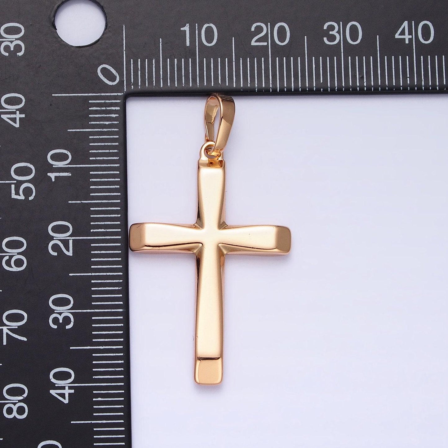 18k gold filled cross pendant minimalist cross charm religious jewelry making aa244