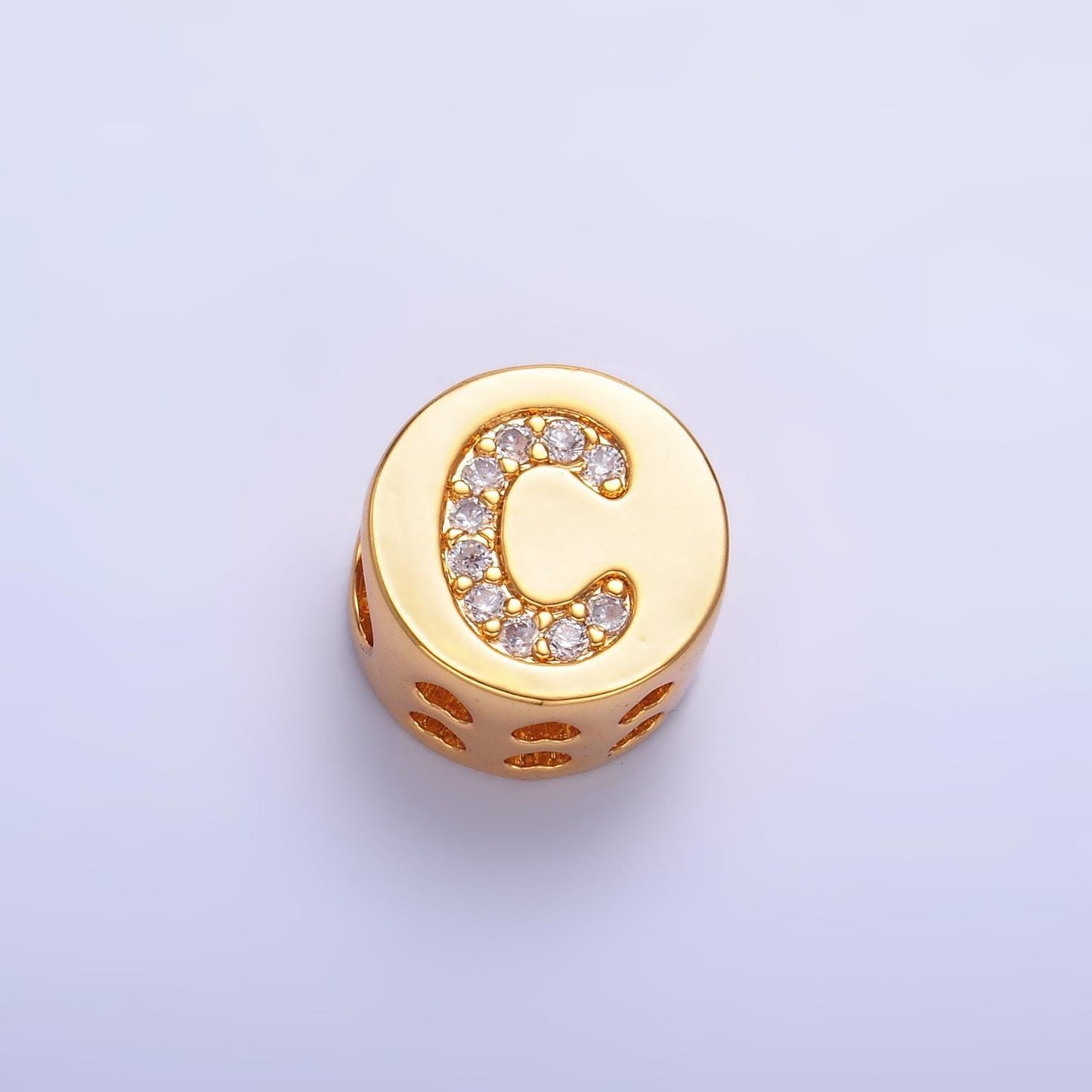 12mm gold initial letter beads, alphabet beads, initial beads, alphabet round micro pave initial circle charm for bracelet necklace a1526