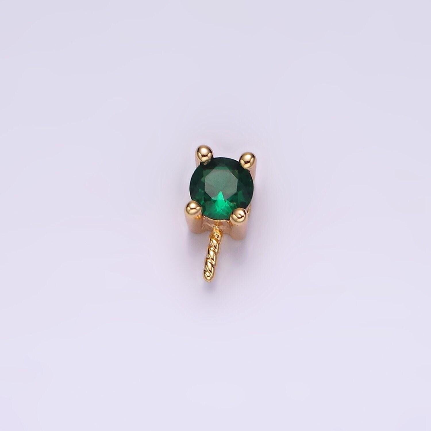 Gold peg bail caps for half drilled pearls and beads gold tone bead caps with peg with cz stone z-516