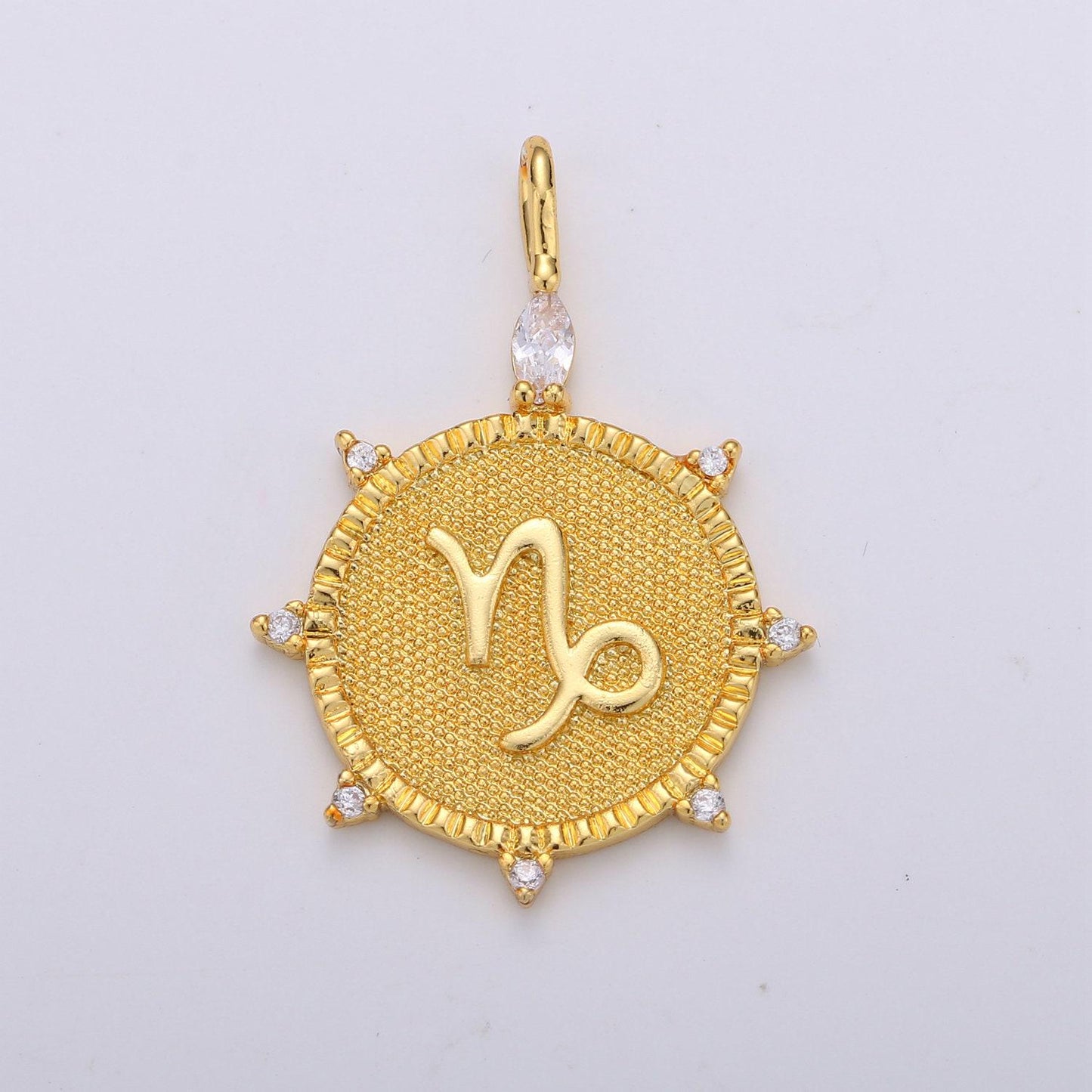 Gold zodiac charms, astrology charms, zodiac necklace charms, 12 zodiac charms for jewelry making supply, a1785--1790
