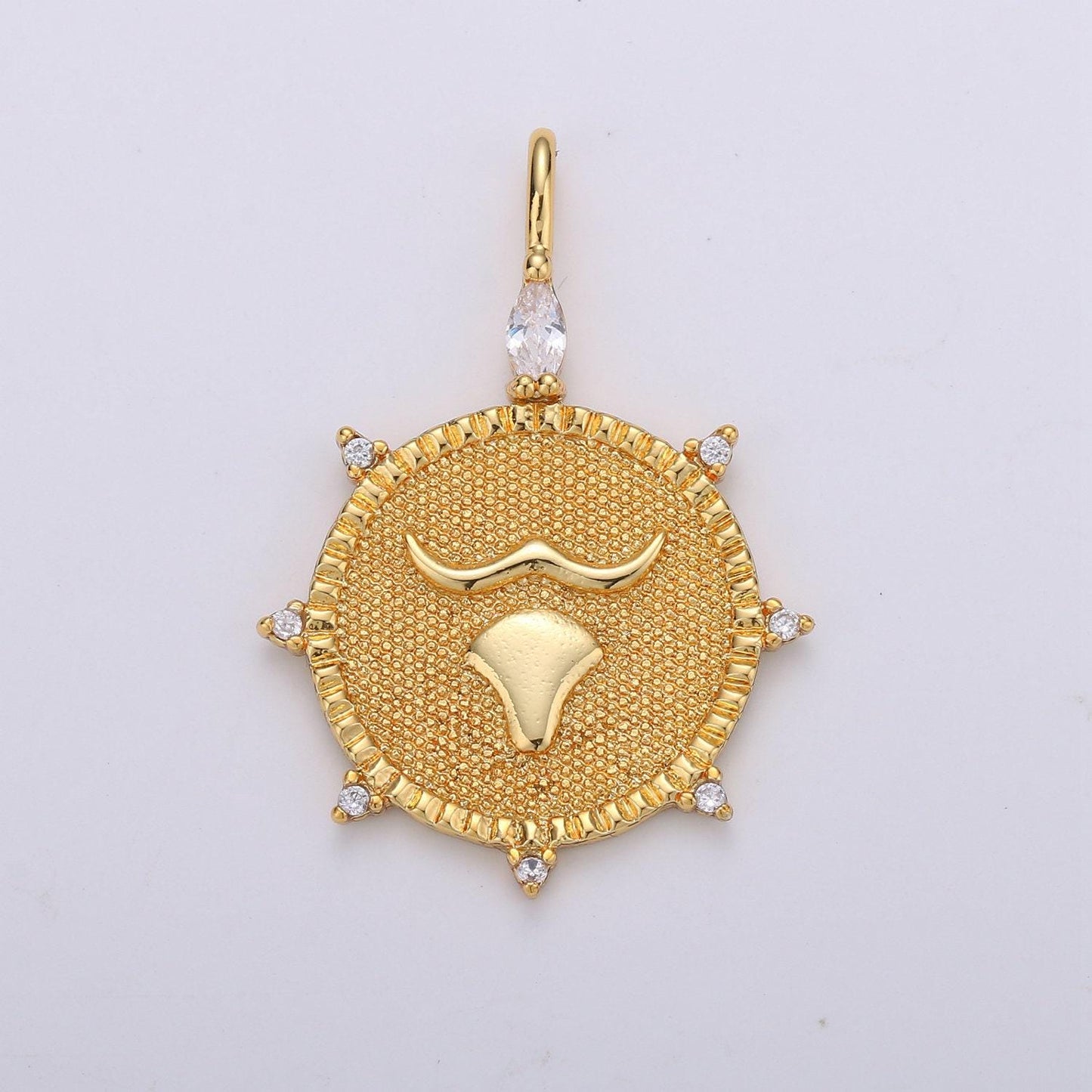 Gold zodiac charms, astrology charms, zodiac necklace charms, 12 zodiac charms for jewelry making supply, a1785--1790