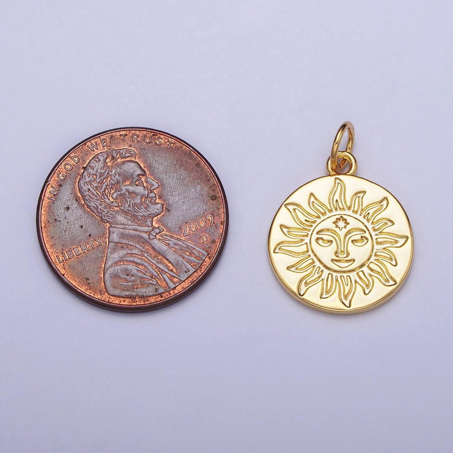 Gold sun charm dainty sun face charm pendant celestial charms, tribal sun charm yoga bohemian boho jewelry inspired supply ac658