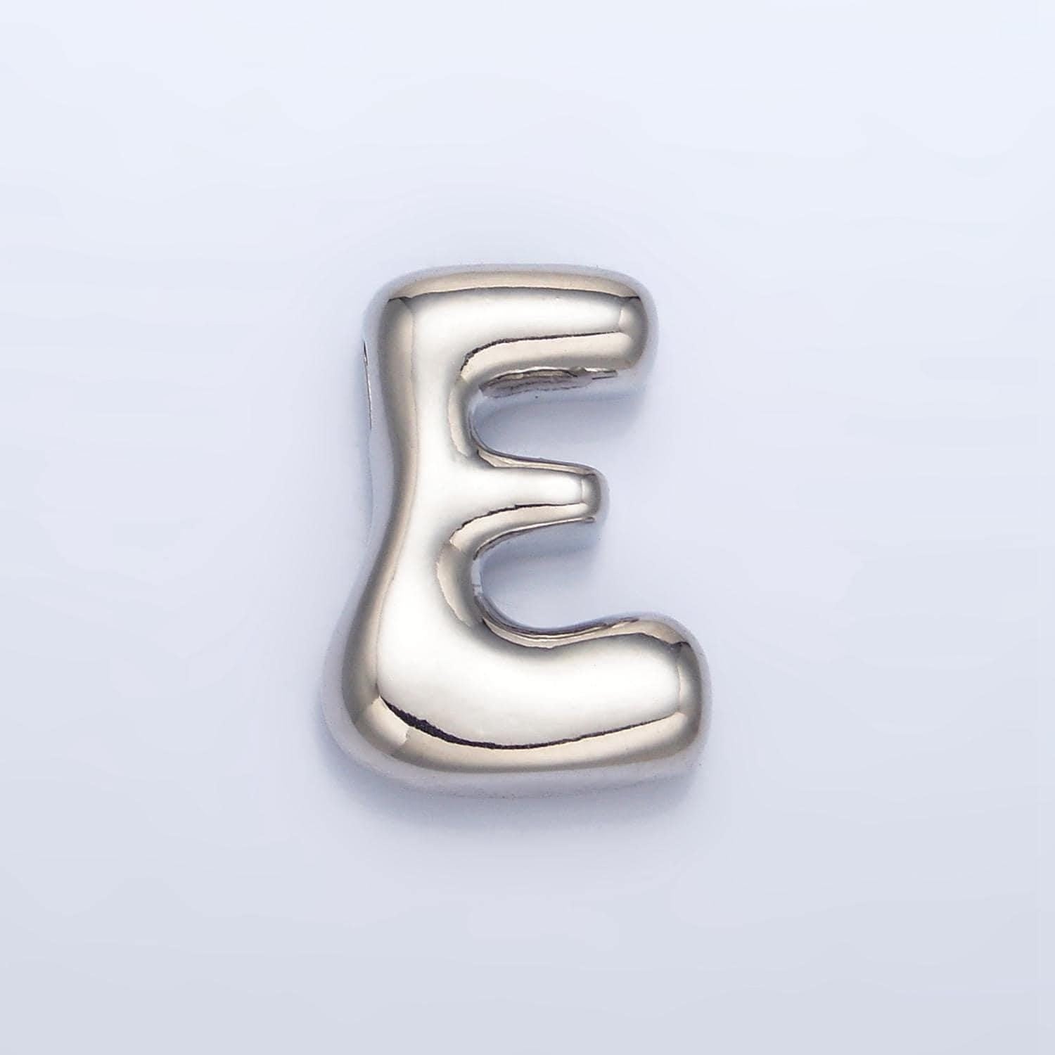 Silver bubble initial necklace charmn letter necklace pendant initial name necklace custom personalied layering necklace for christmas gift