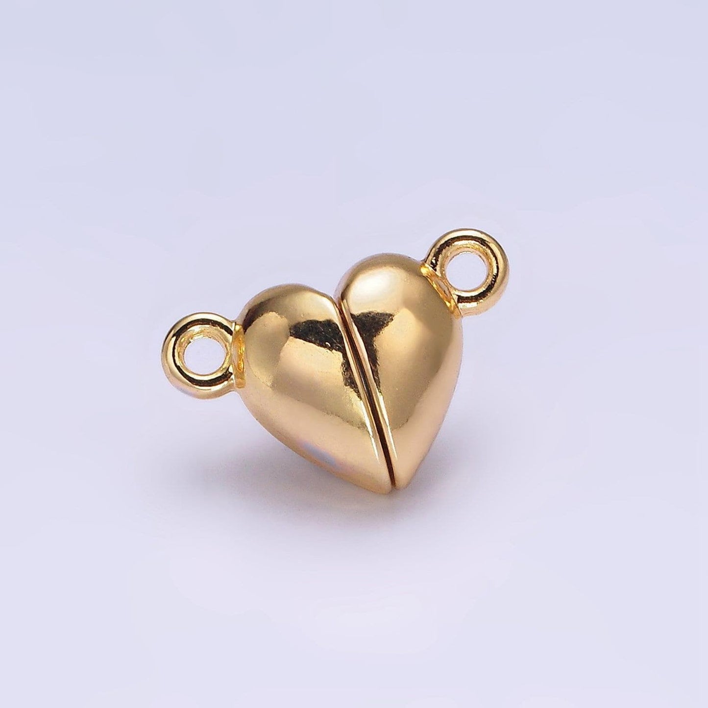 24k gold filled 15mm heart magnetic connector | g645
