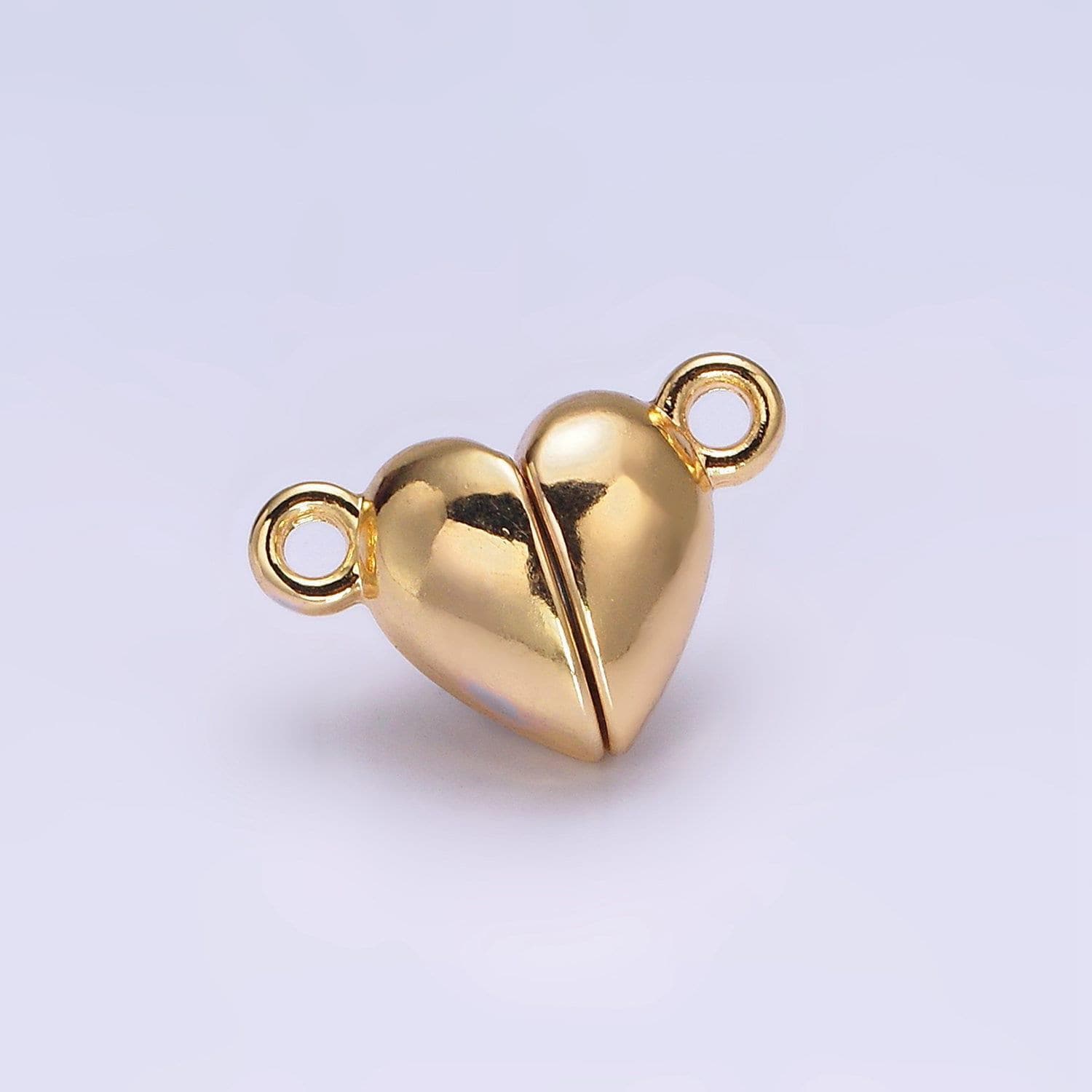24k gold filled 15mm heart magnetic connector | g645