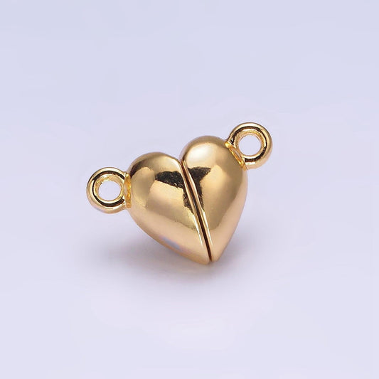 24k gold filled 15mm heart magnetic connector | g645