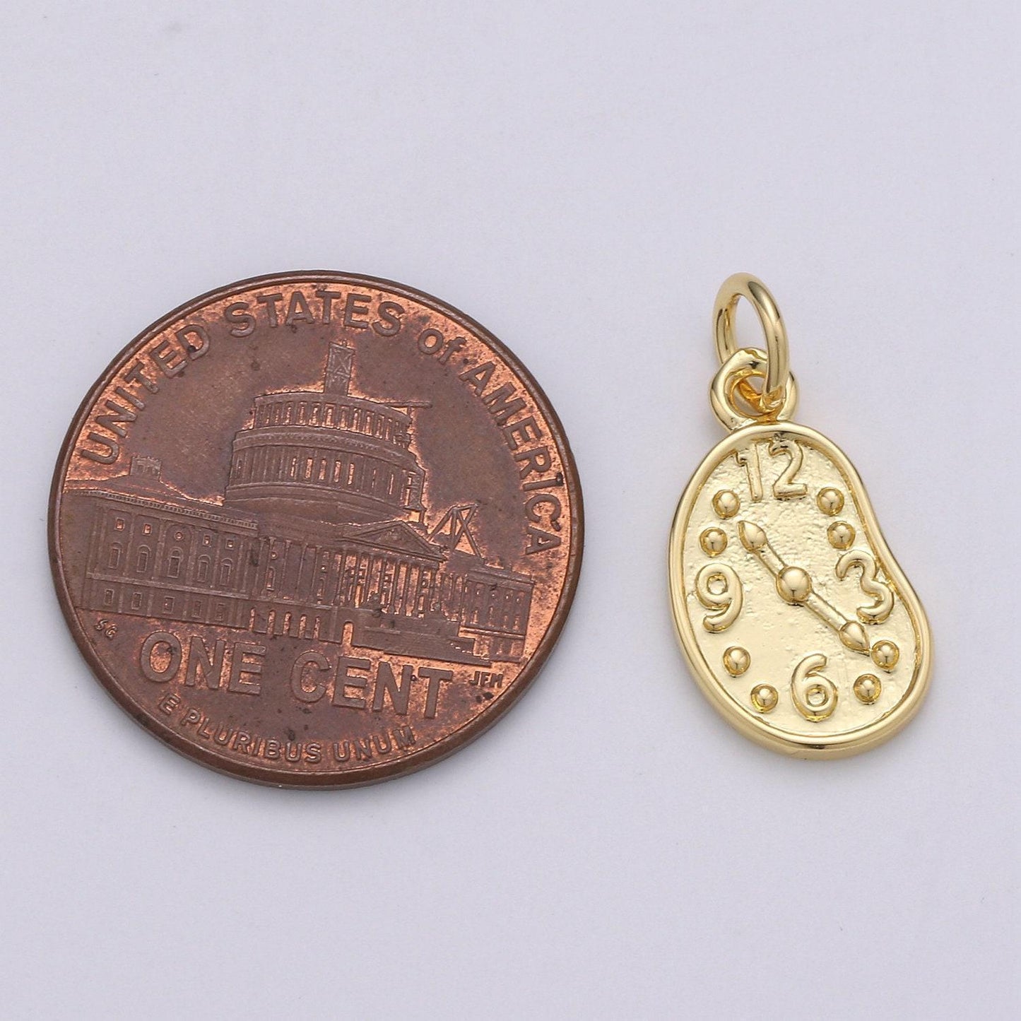 1pc watch in baroque shape 24k gold charm, watch pendant charm, charm, timekeeping for diy jewelry,gold color,chgf-1958