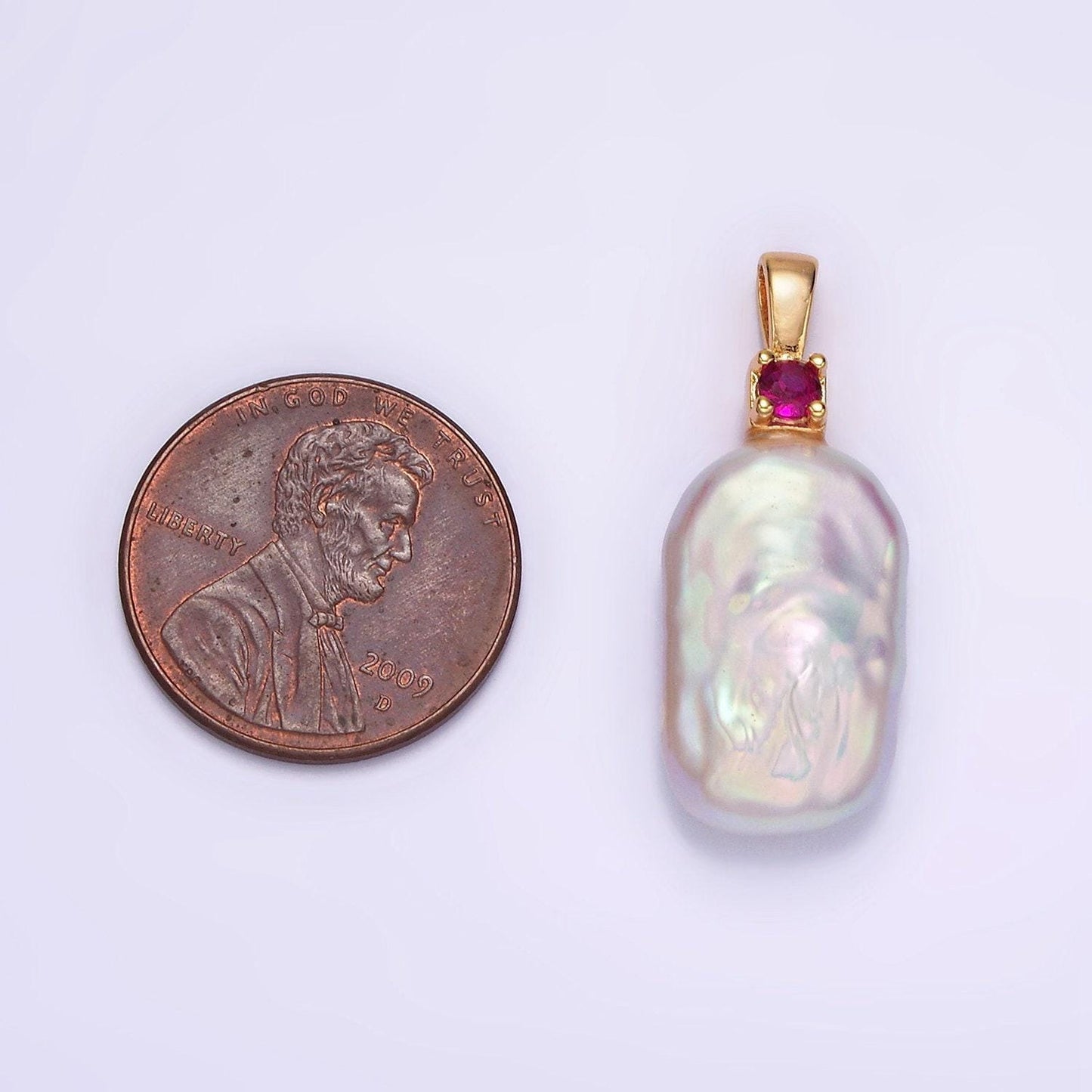 Freshwater pearl 19mm rectangle pearl white genuine luster square baroque freeform pearl charm pendant wholesale pearl p1600