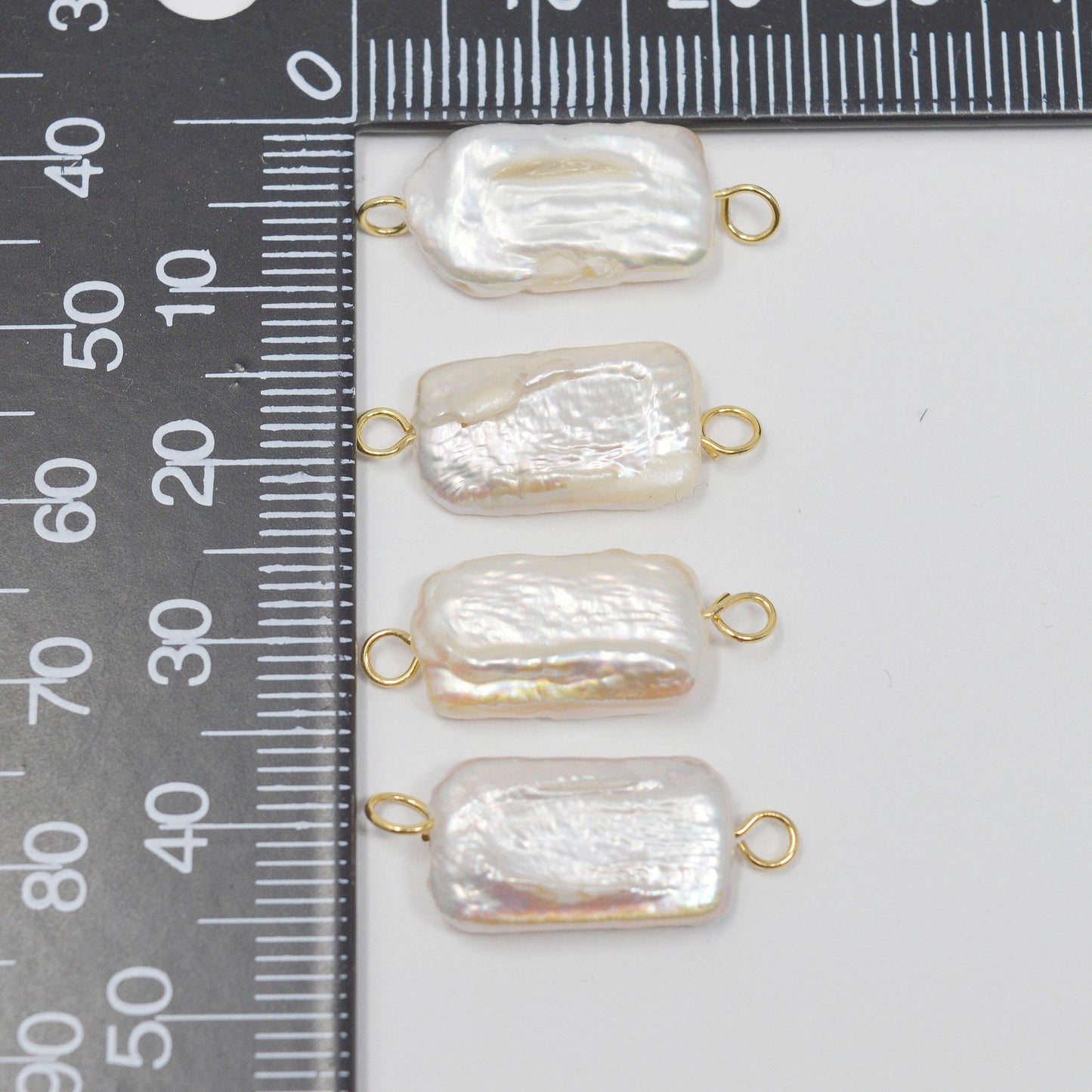 Freshwater pearl rectangle pearl connectors p-1800
