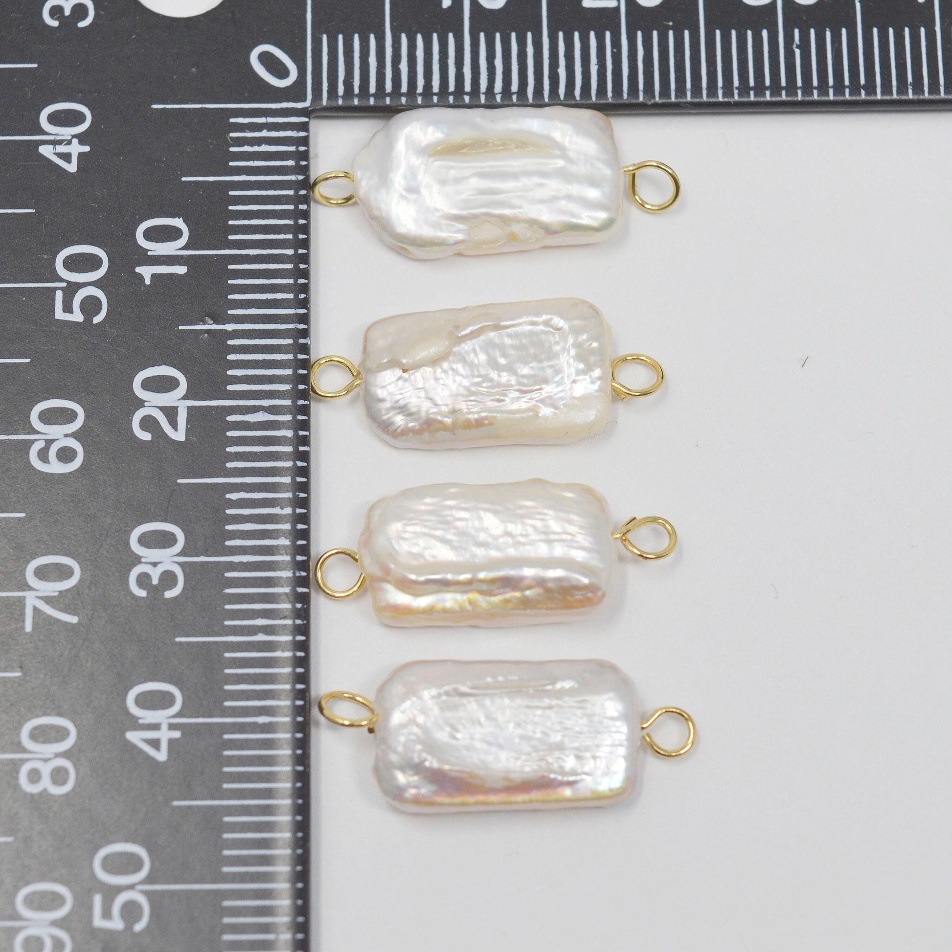 Freshwater pearl rectangle pearl connectors p-1800
