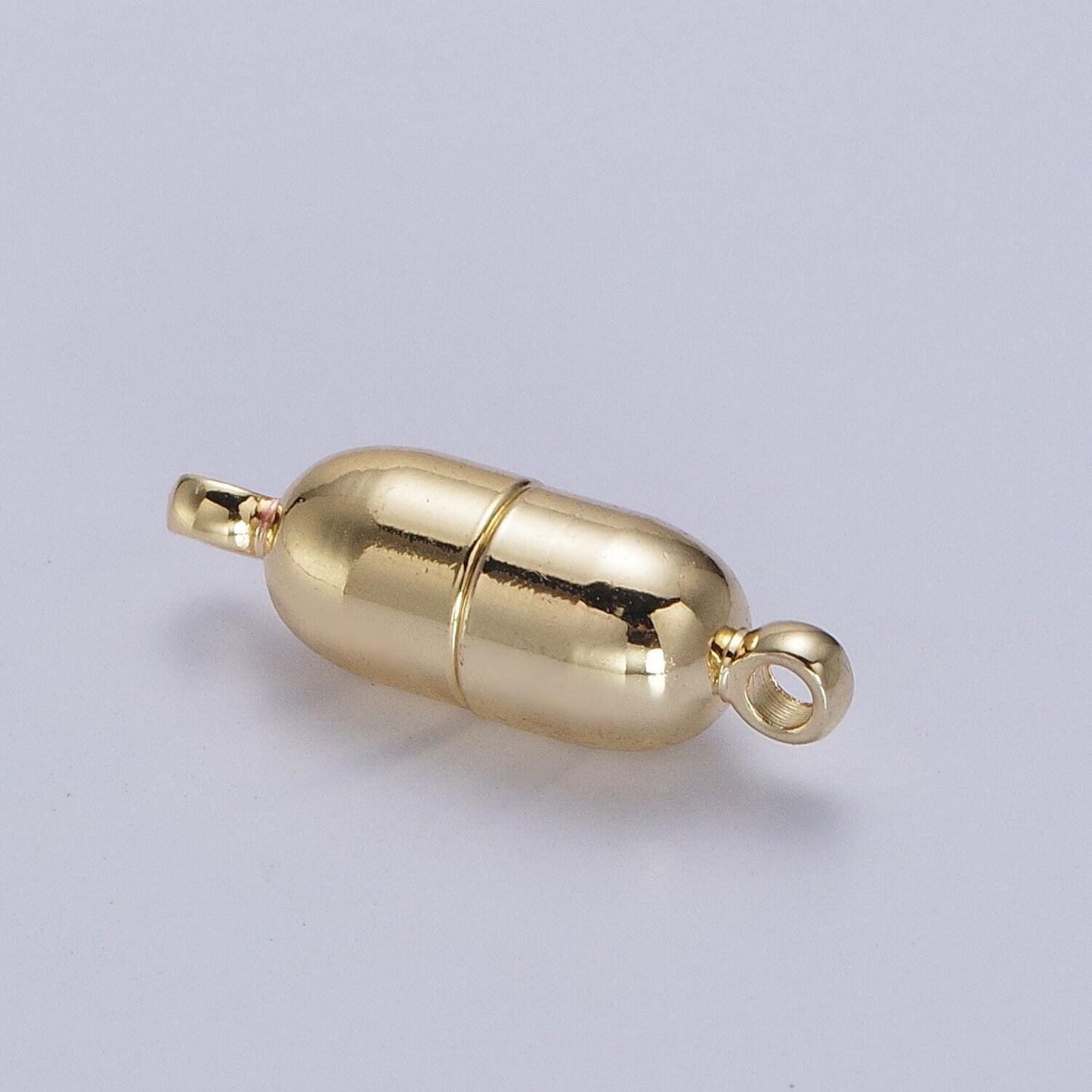 Gold magnetic jewelry clasp gold pill clasp dainty tube style clasp for jewelry making findings