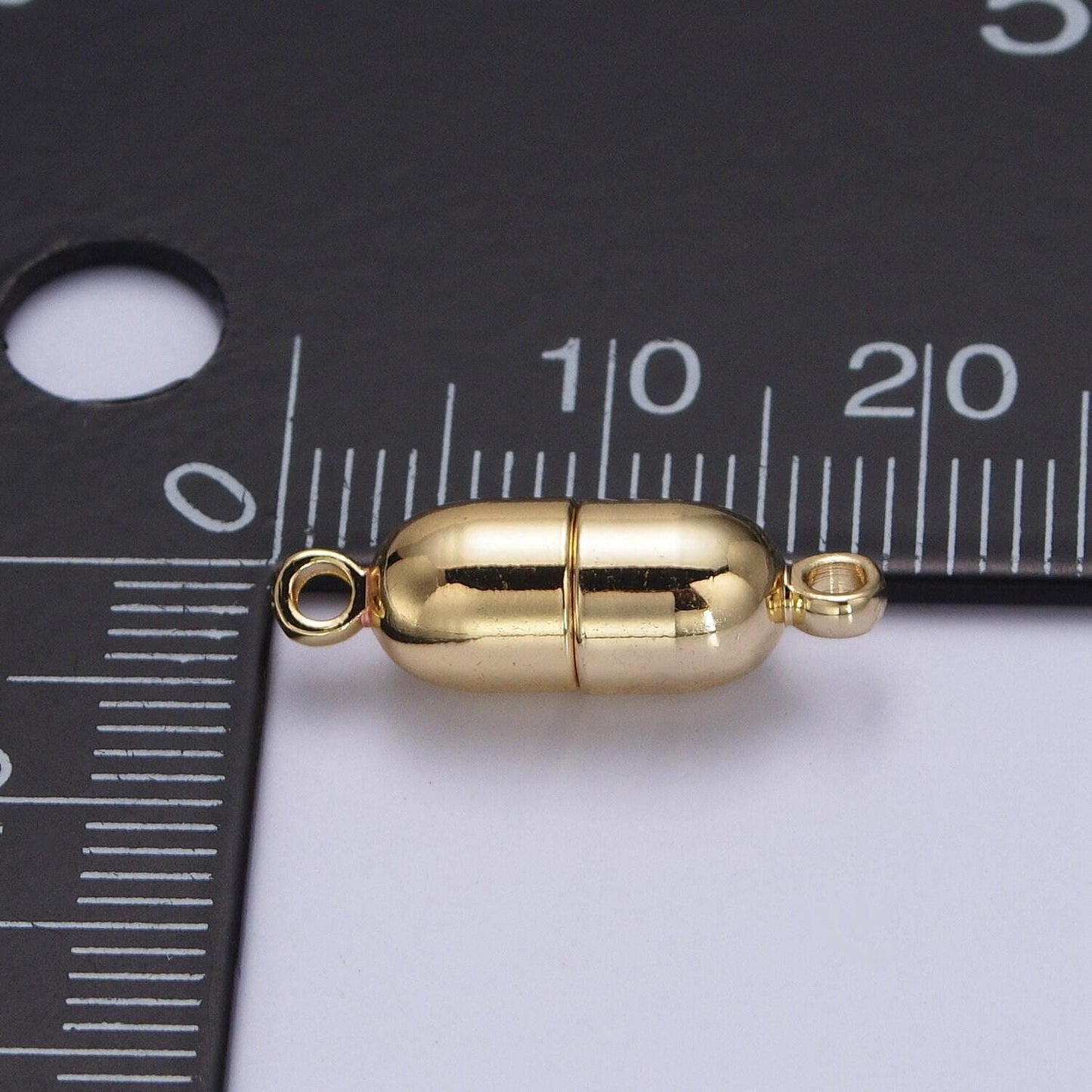 Gold magnetic jewelry clasp gold pill clasp dainty tube style clasp for jewelry making findings