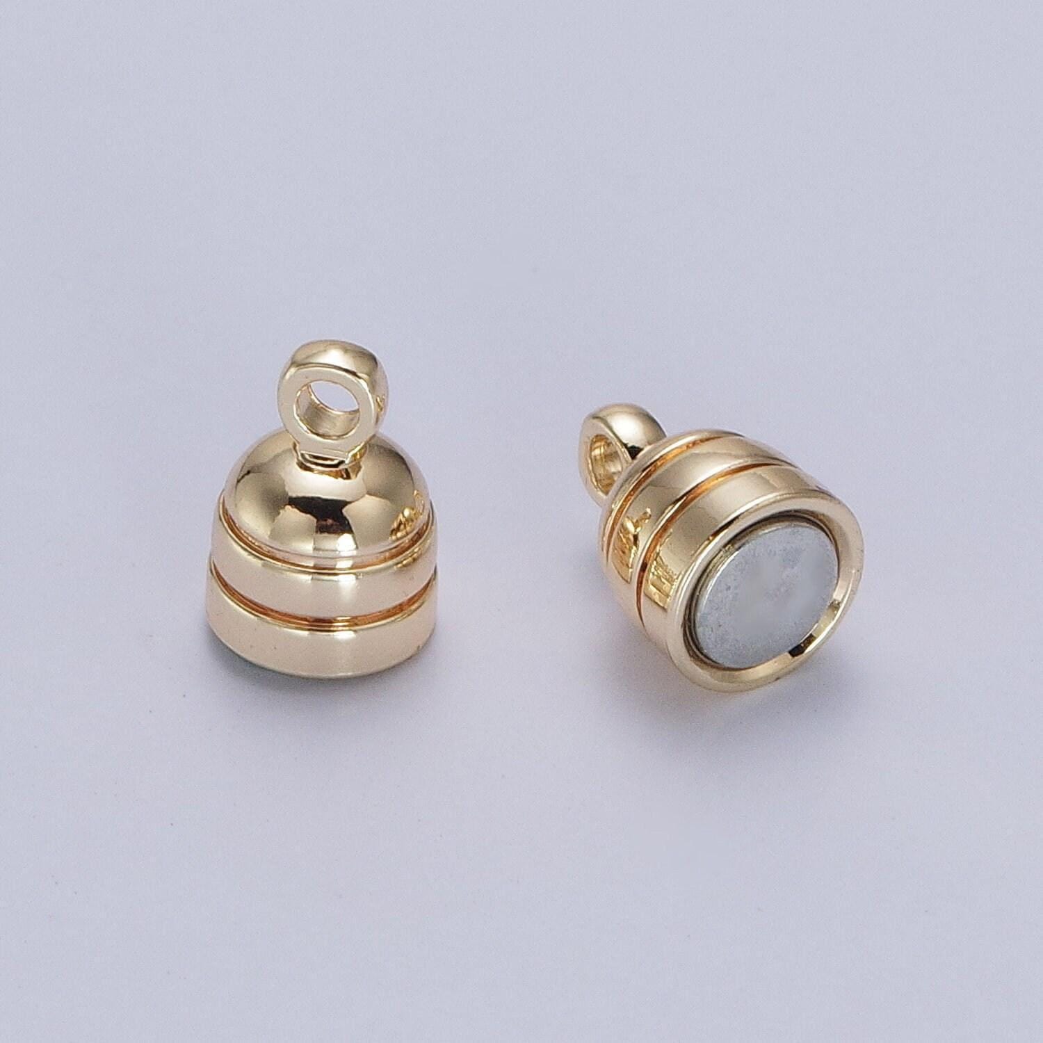 Gold magnetic oval line textured connector clasps hooks closure supply for jewelry making supply wholesale findings z044