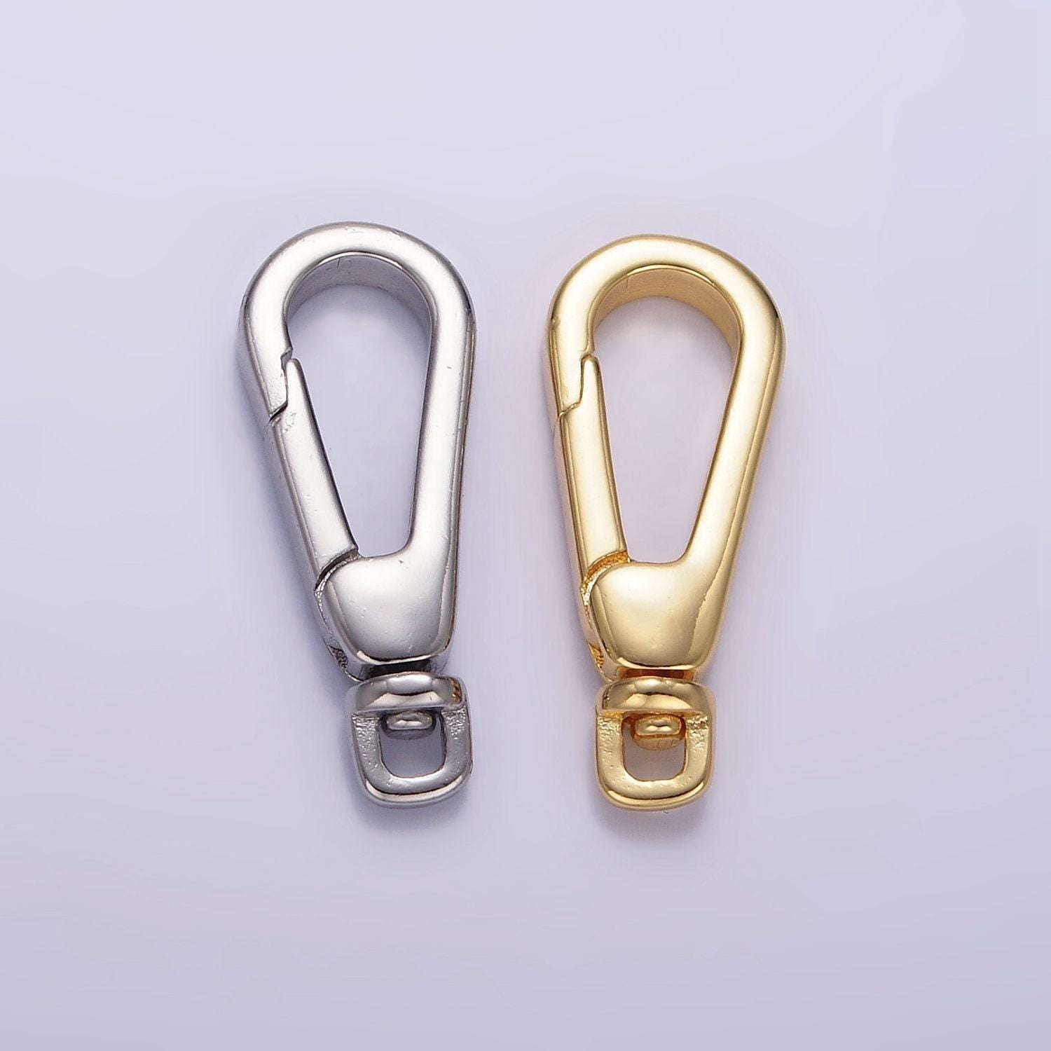 24k gold filled lobster triggerless clasps, 25mmx10mm push gate clasps in gold silver color swivel clasp z-797