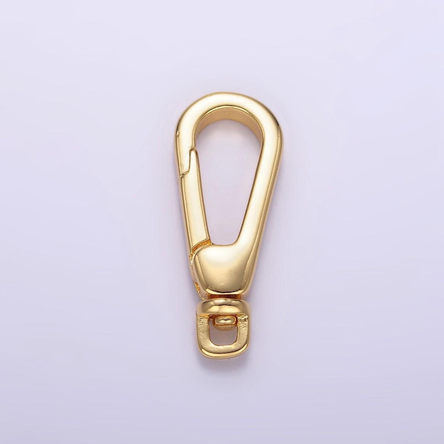 24k gold filled lobster triggerless clasps, 25mmx10mm push gate clasps in gold silver color swivel clasp z-797