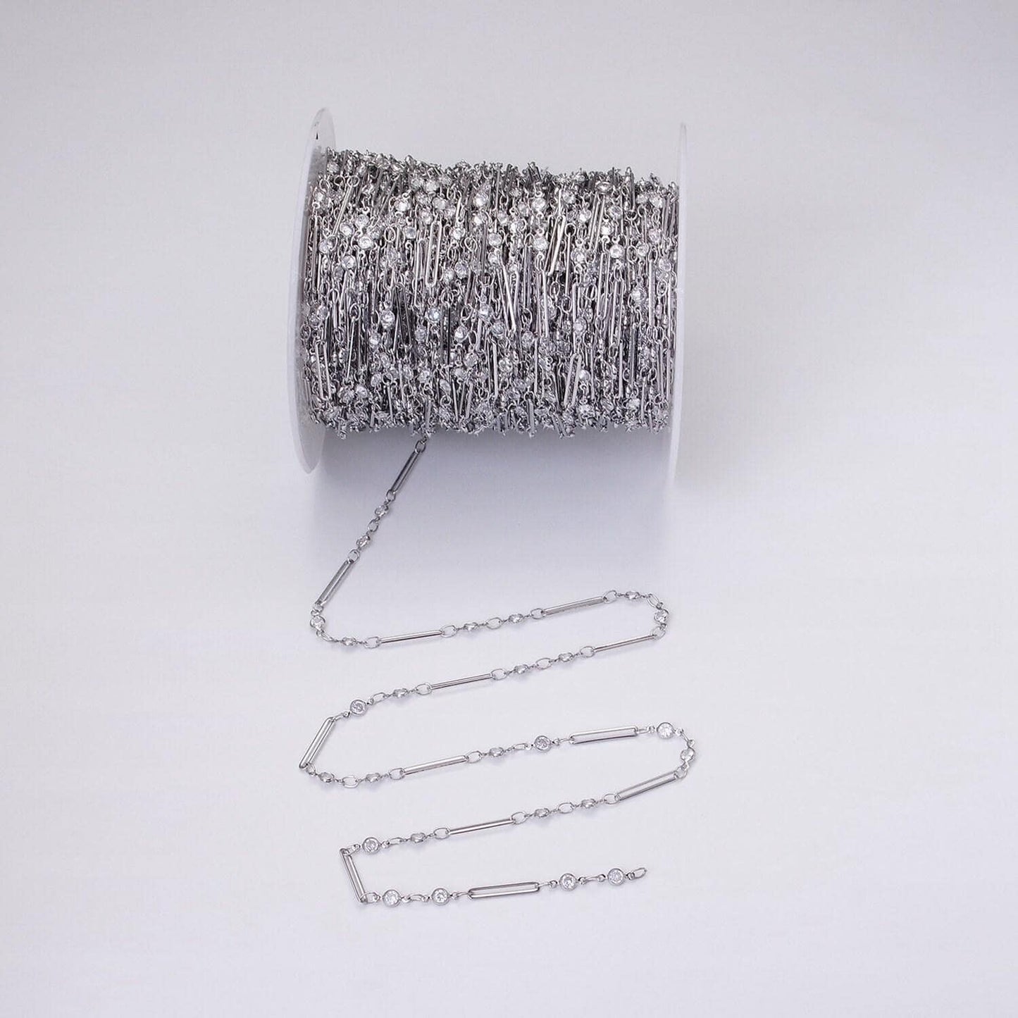 Fine gold filled chain round bezel cut chain by yard paper clip chain wholesale unfinished chain for jewelry making roll-1329