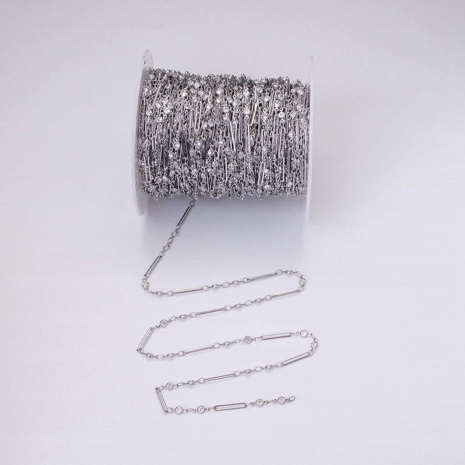 Fine gold filled chain round bezel cut chain by yard paper clip chain wholesale unfinished chain for jewelry making roll-1329
