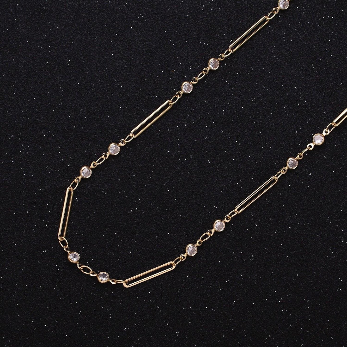 Fine gold filled chain round bezel cut chain by yard paper clip chain wholesale unfinished chain for jewelry making roll-1329
