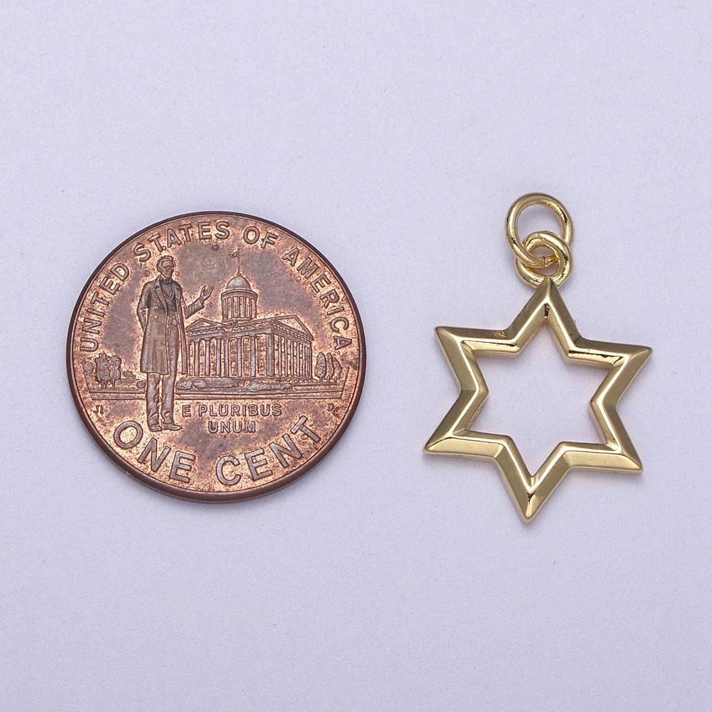 Dainty star of david charm jewish charm, magen david religious jewelry n-309
