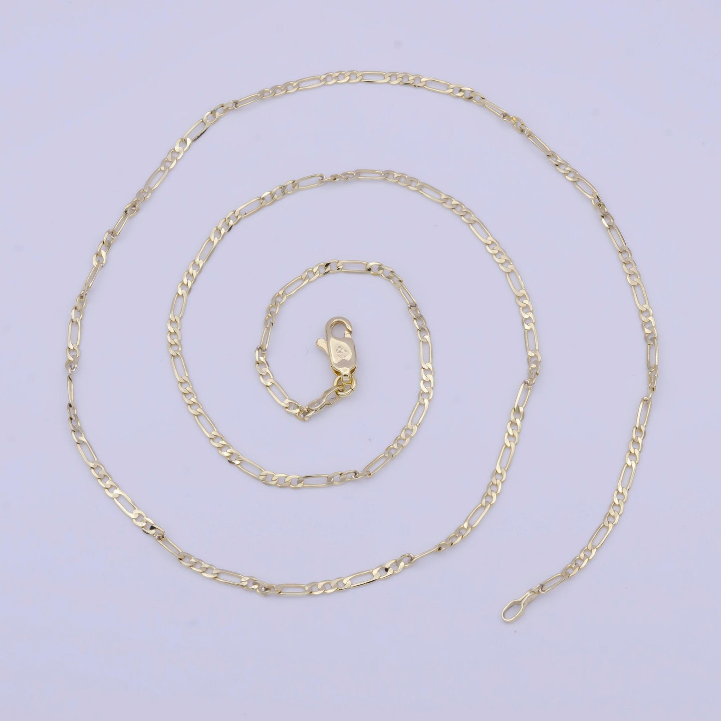 1.9mm gold figaro chain necklace, 14k gold filled various length figaro link ready to wear necklace | wa-1117, -1151, -1154