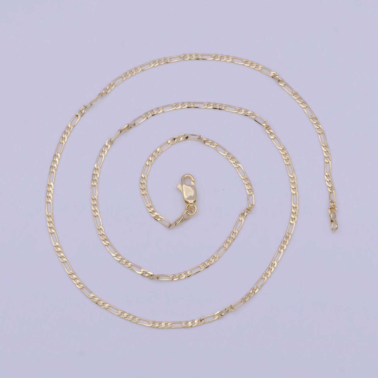 1.9mm gold figaro chain necklace, 14k gold filled various length figaro link ready to wear necklace | wa-1117, -1151, -1154