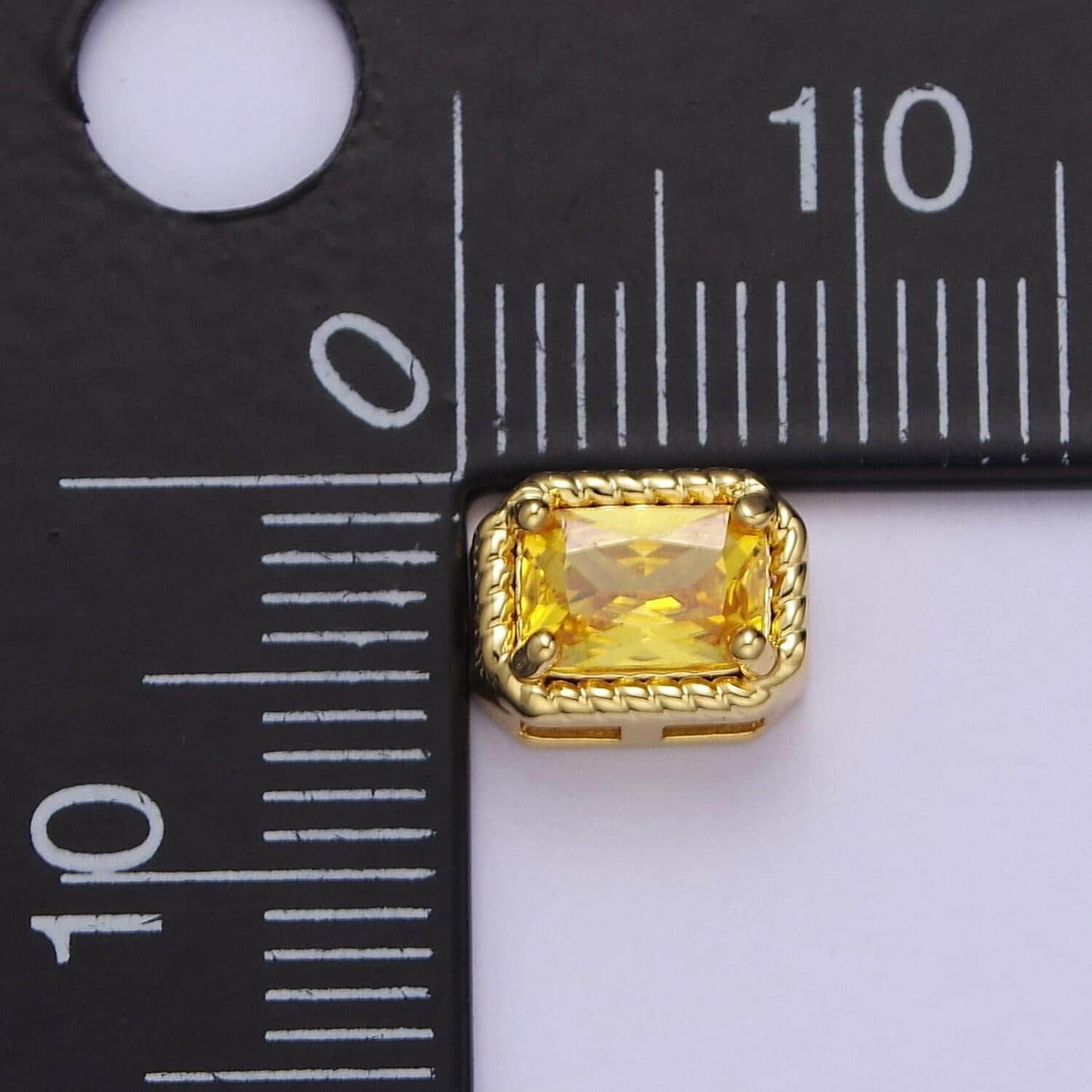 24k gold filled rectangle bead spacer cz micro pave square spacer bead connector charm bracelet necklace for diy jewelry making supply b-239