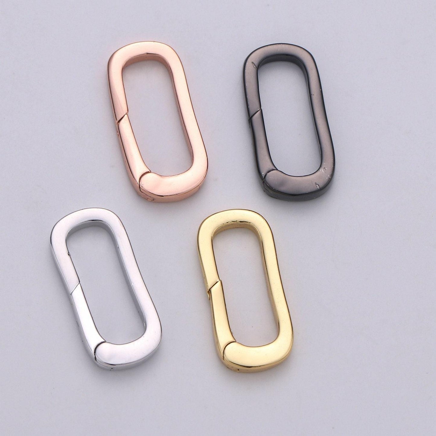 1pc carabiner mutiple color options spring push clasp, screw clasp oval lock, interlocking oval lock clasp, supp- 997, 998, 999, 1000