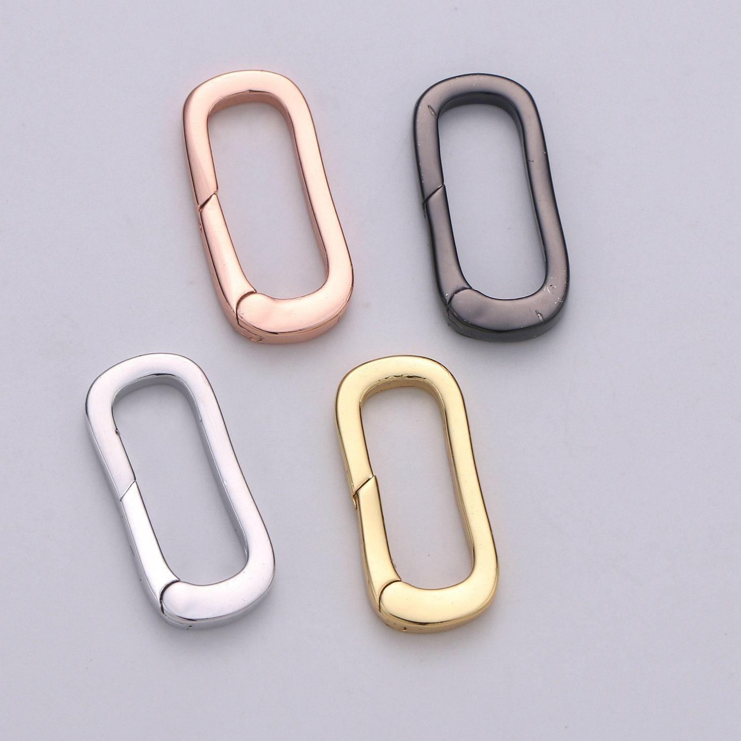 1pc carabiner mutiple color options spring push clasp, screw clasp oval lock, interlocking oval lock clasp, supp- 997, 998, 999, 1000