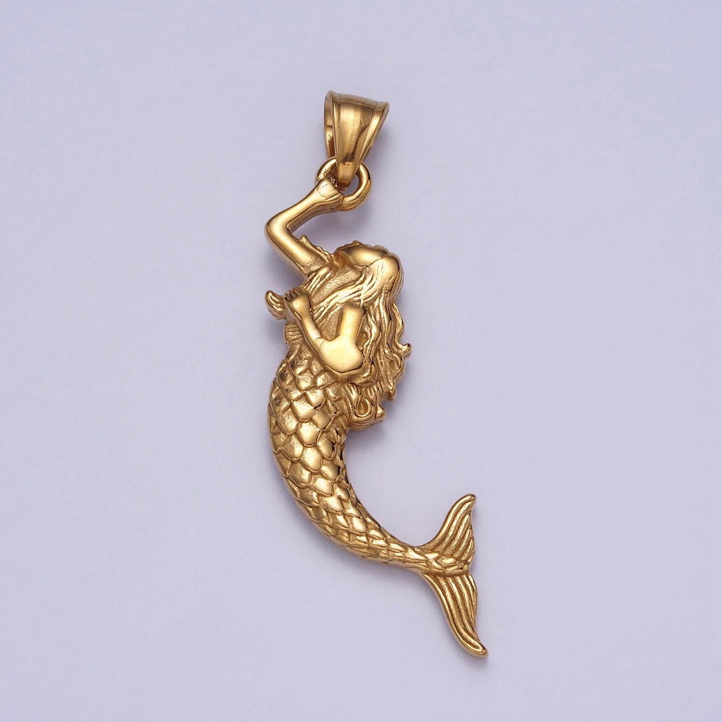 Gold mermaid charm under the sea inspired jewelry beach ocean charm, wholesale jewelry making supply j386