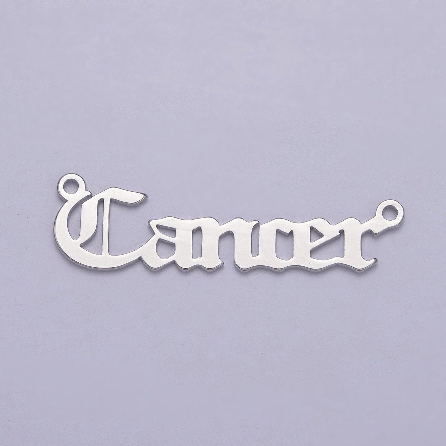 Silver old english font astrology zodiac charms connector for necklace bracelet link, personalized jewelry wholesale a1421-a1426