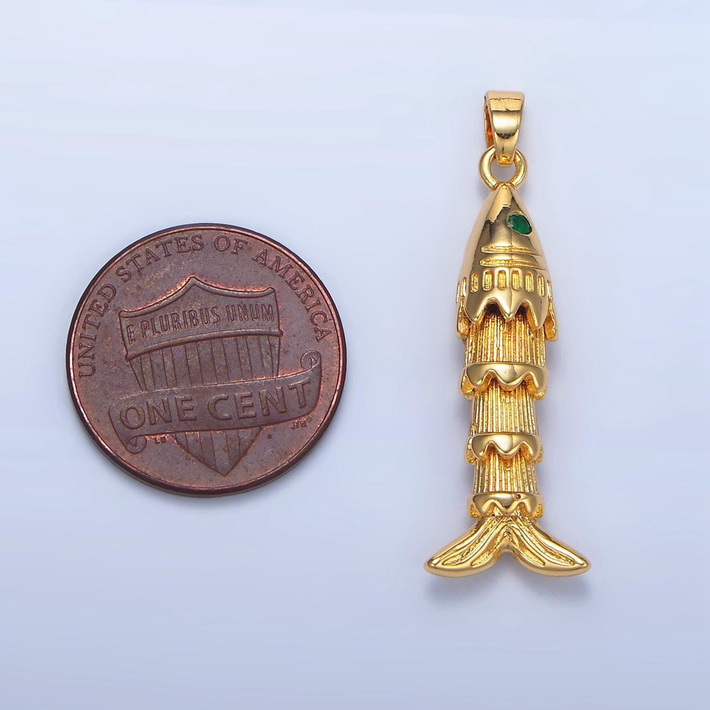 3d movable fish 24k gold filled pendant articulated sardine fish charm for necklace fish lover gift aa967
