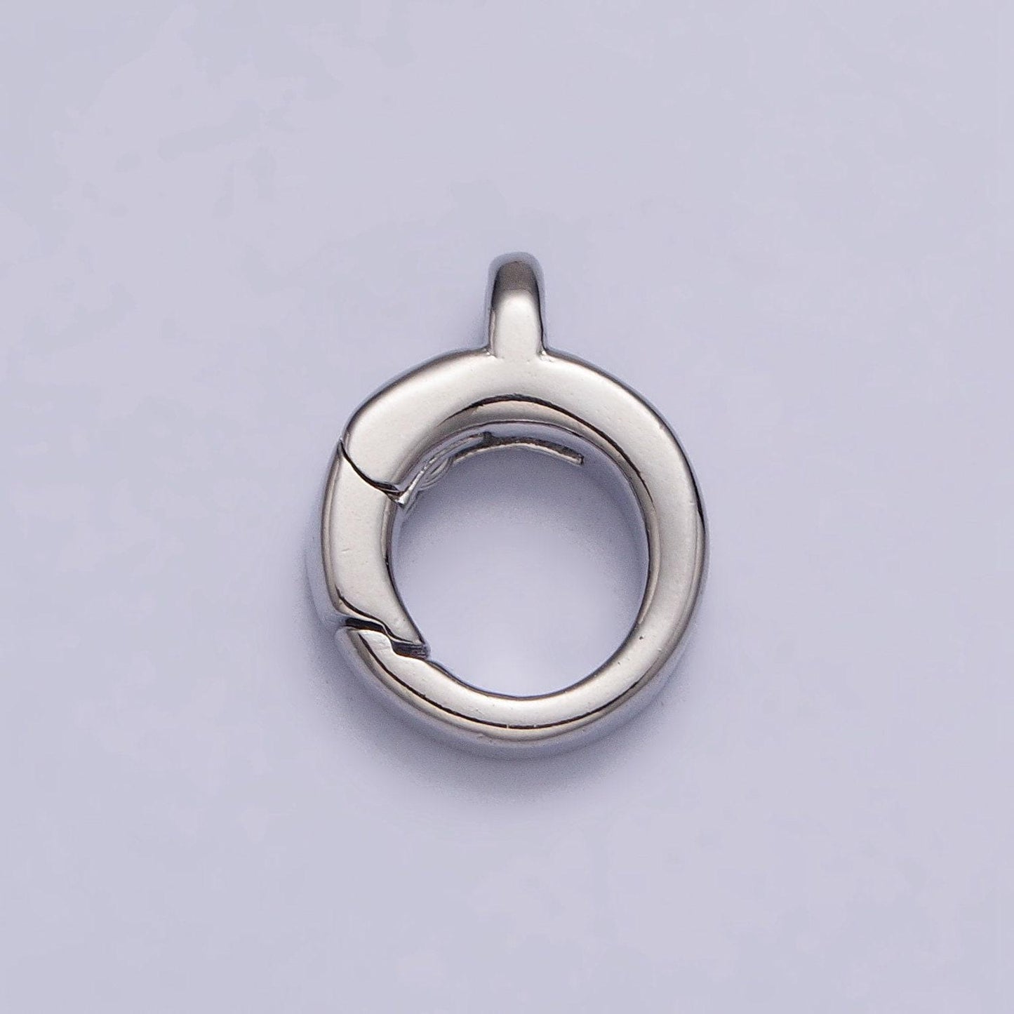 14k gold filled push gate ring clasps 10mm jewelry findings with open loops for charm holder necklace bracelet component z131