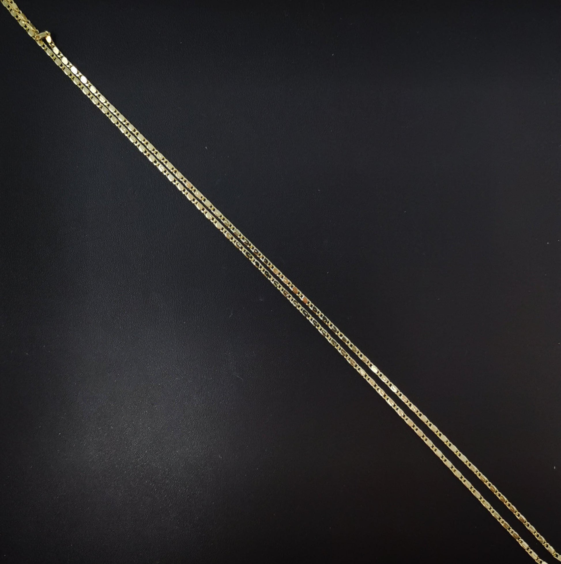 18" gold chain necklace, fine scroll gold chain, simple 14k gold fill necklace, thin plain women's necklace 18 inch women's chain