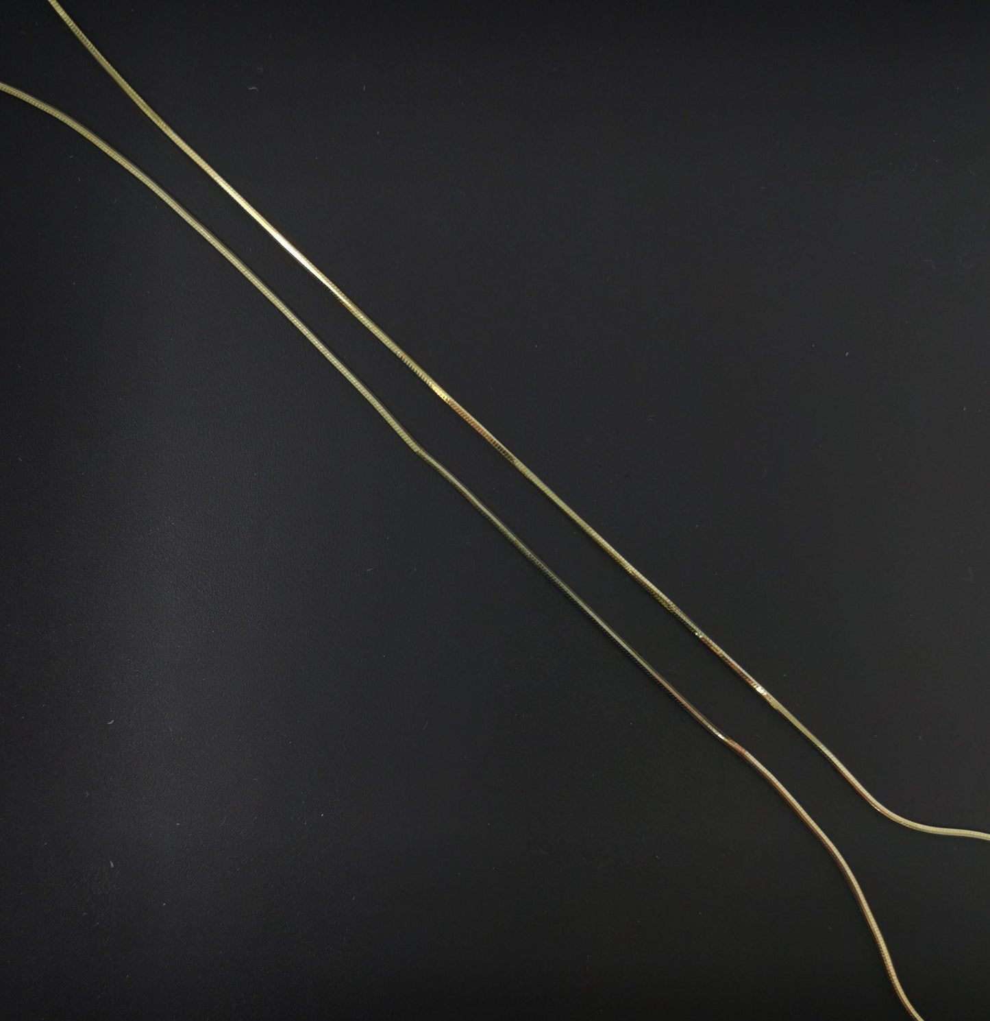Dainty gold snake herringbone chain 1mm 18, 20 inch necklace wa-1747 wa-1748
