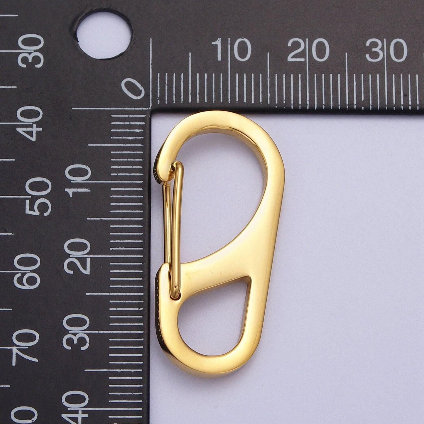 Gold oval spring gate snap hook, stainless steel silver purse clip, handbag hardware clasp craft supplies z013