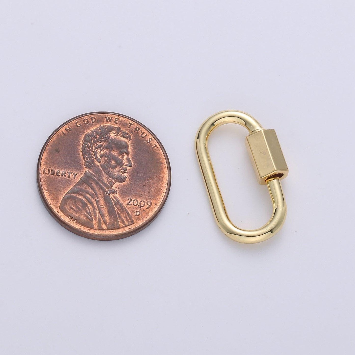 1pc small carabiner screw clasp, screw clasp oval , interlocking oval clasp,oval shaped clasps, gold, silver for bracelet necklace supp-263