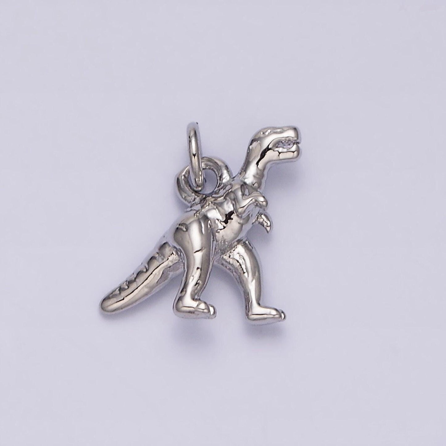 16k gold filled mini t-rex dinosaurs add-on charm in gold & silver 3d dino pendant add on charm for bracelet necklace | ac1125 ac1126