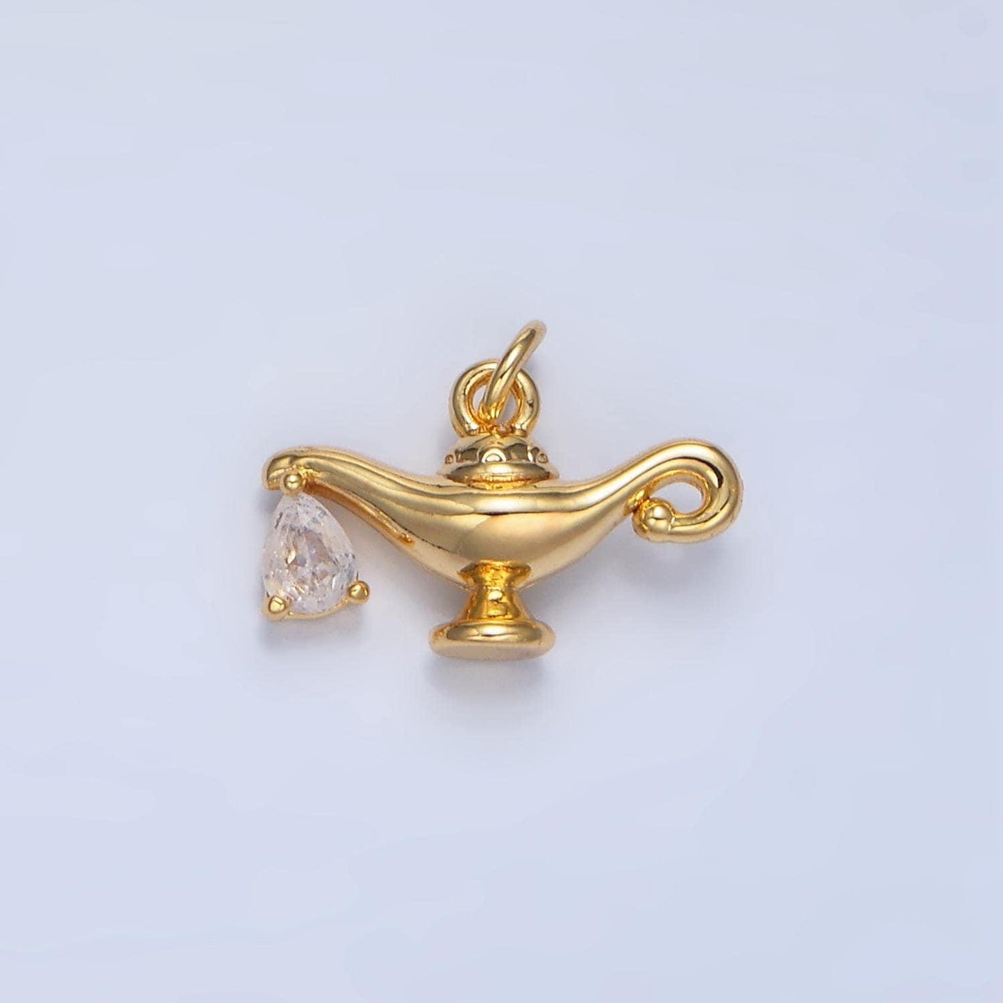 24k gold filled genie lamp pendant mini aladdin lamp charm bracelet necklace for diy jewelry making supply x891