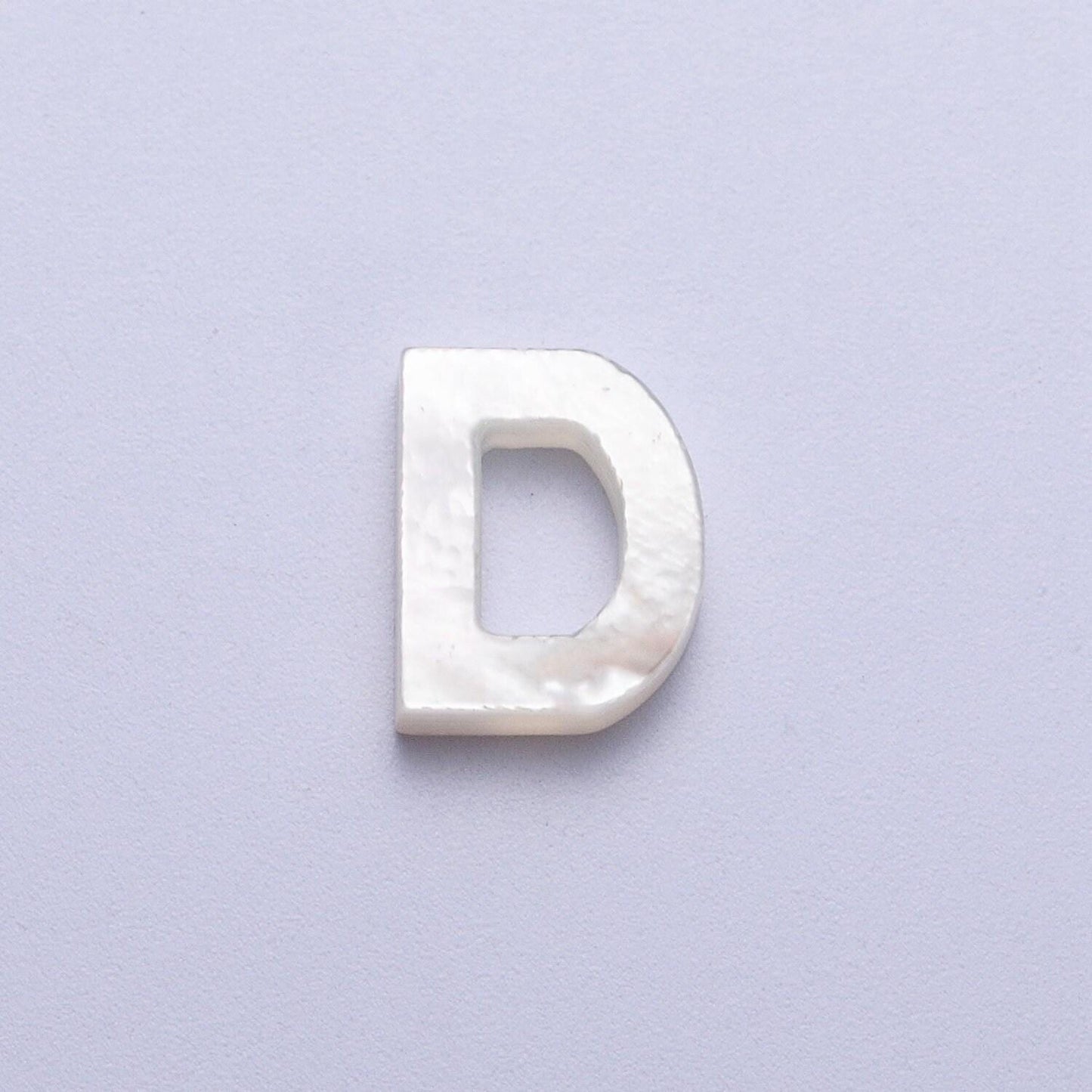 Dainty shell pearl 9mm x 7mm initial alphabet bead spacer | a-292~a-304