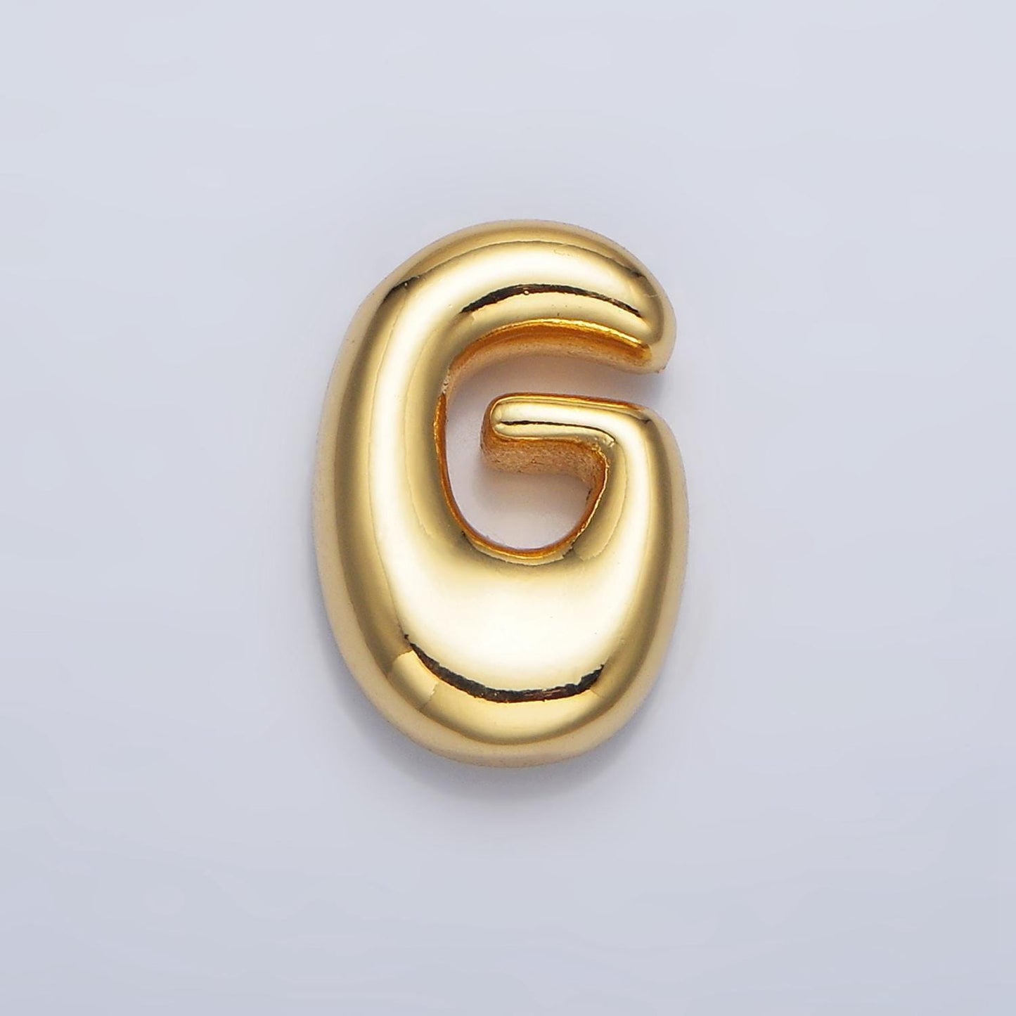 Gold alphabet charm retro balloon initial letter charm necklace bubble font style trend fashion jewelry necklace for women diy supply