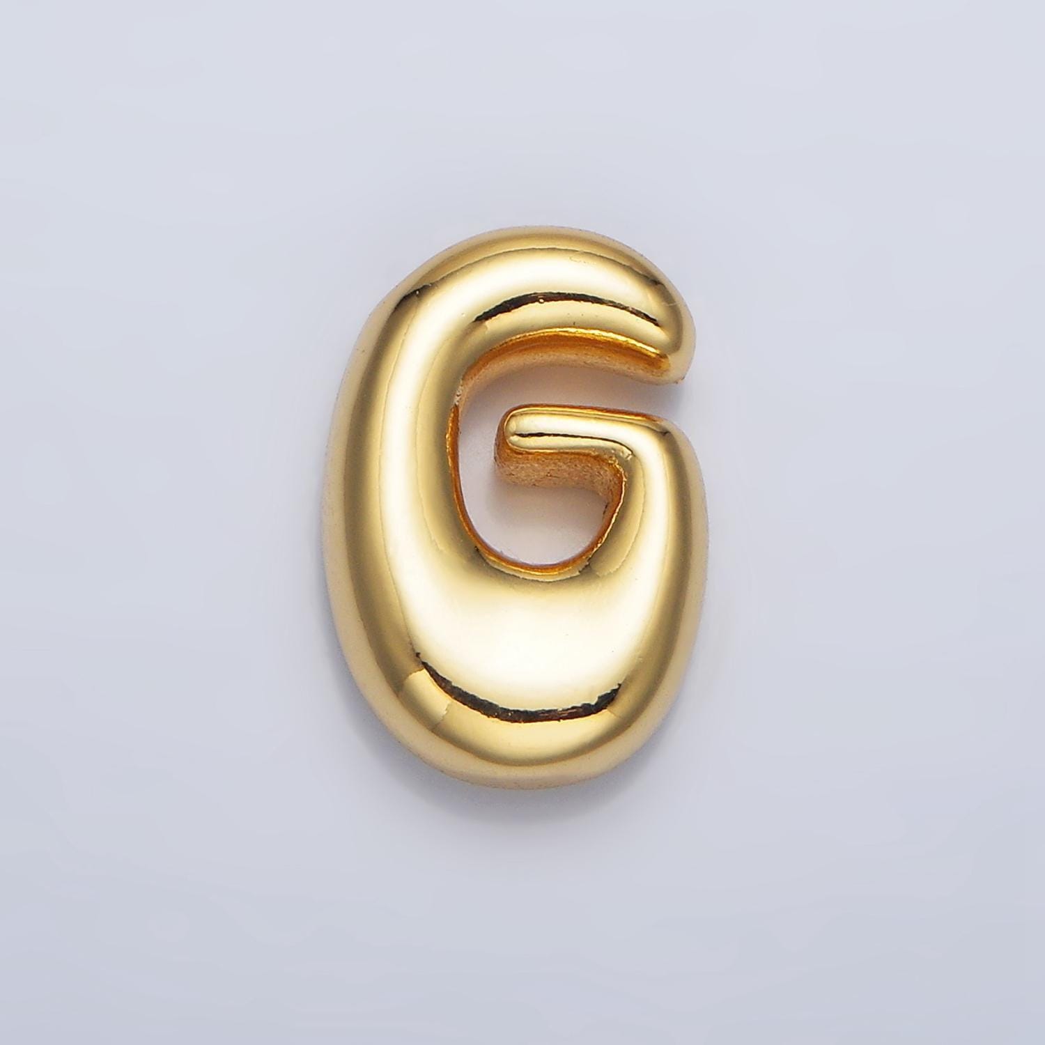 Gold alphabet charm retro balloon initial letter charm necklace bubble font style trend fashion jewelry necklace for women diy supply